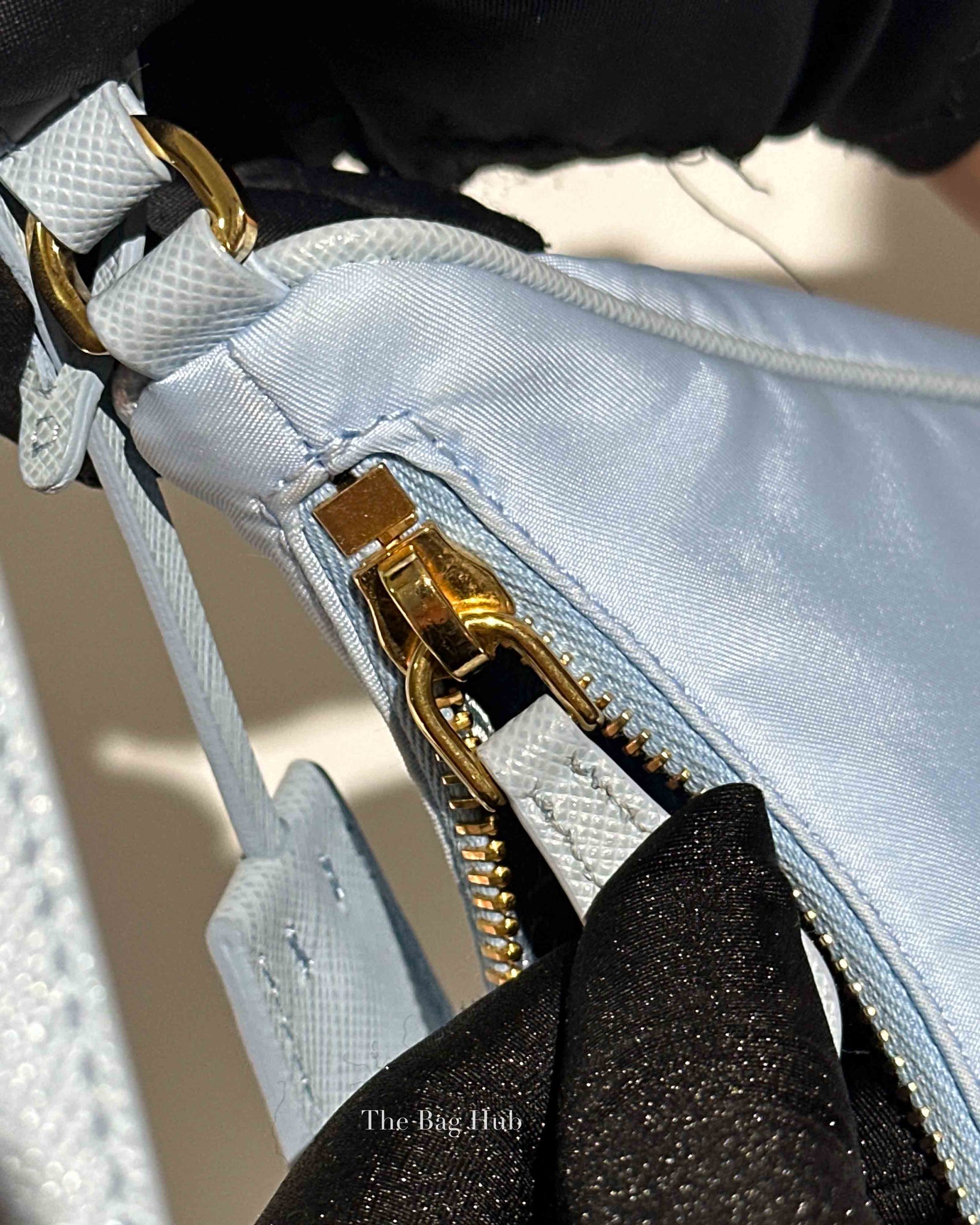 Prada Celeste 1 Tessuto/Saffiano Re-Edition 2005 Mini Bag 1NE204