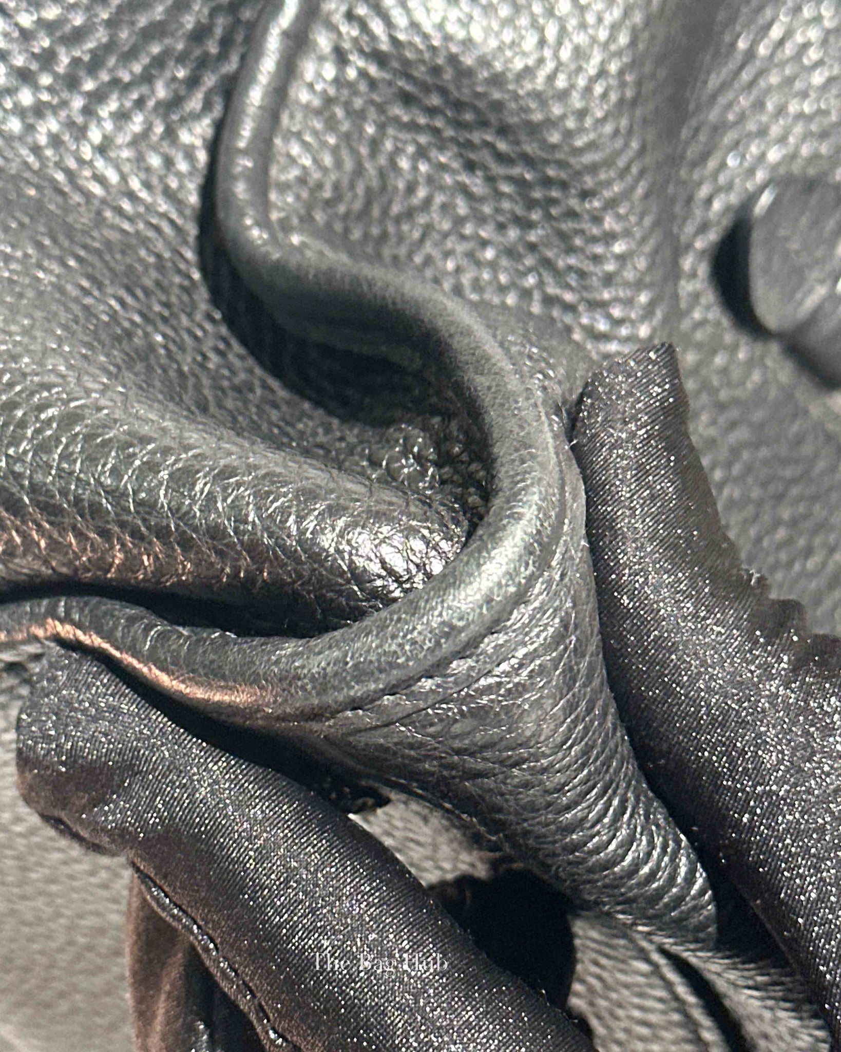 Prada Black Vitello Phenix Zip Tote Bag