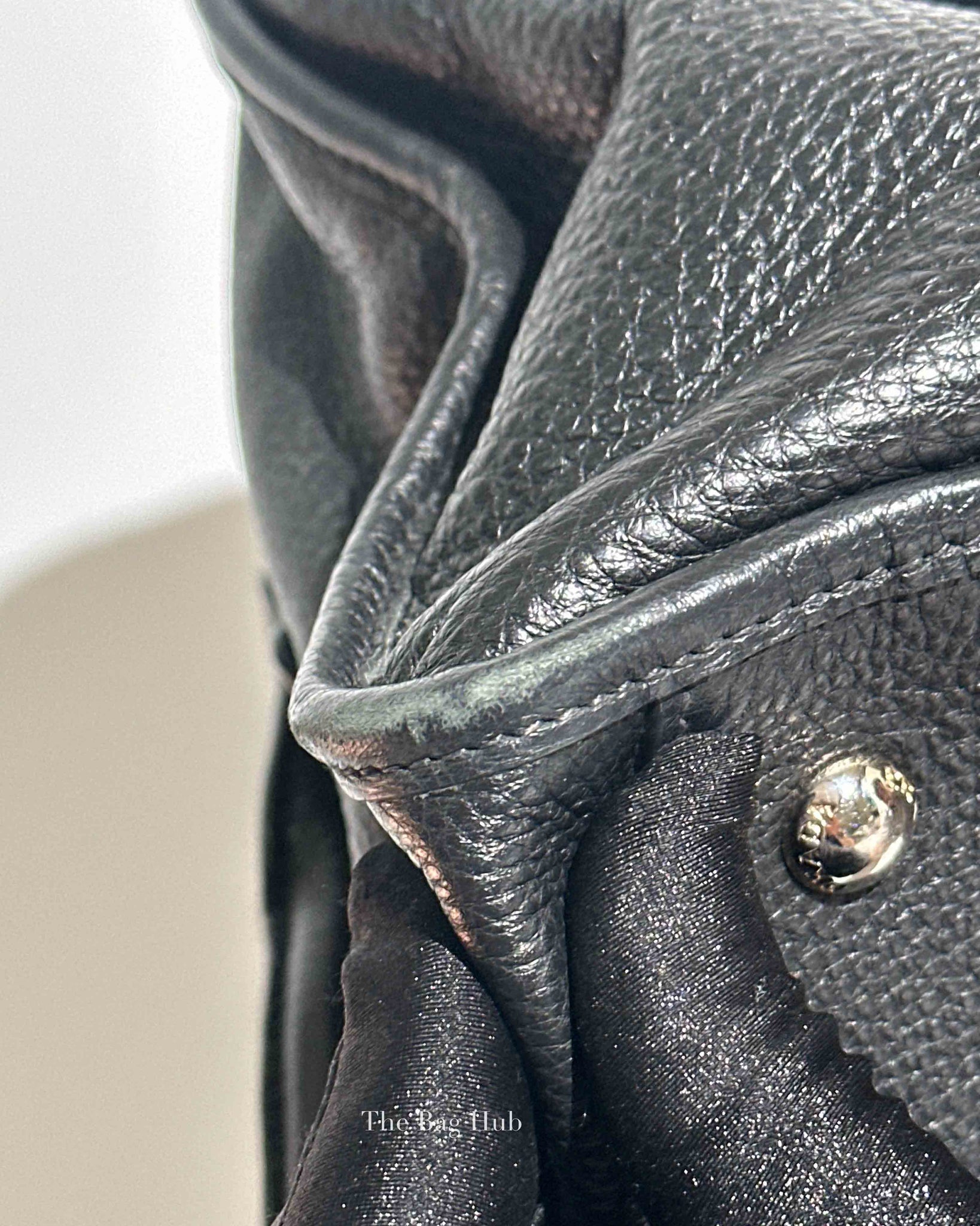 Prada Black Vitello Phenix Zip Tote Bag