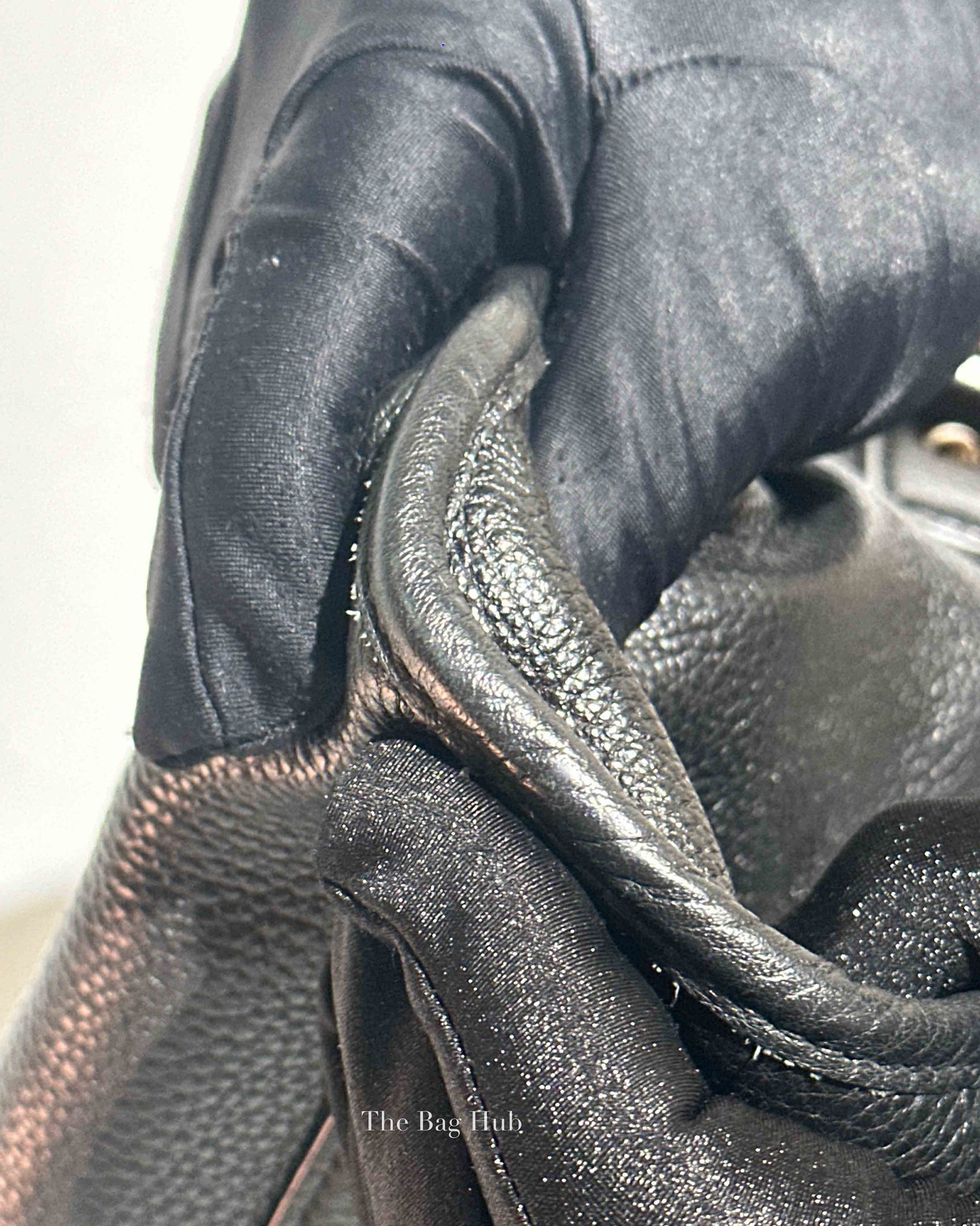 Prada Black Vitello Phenix Zip Tote Bag