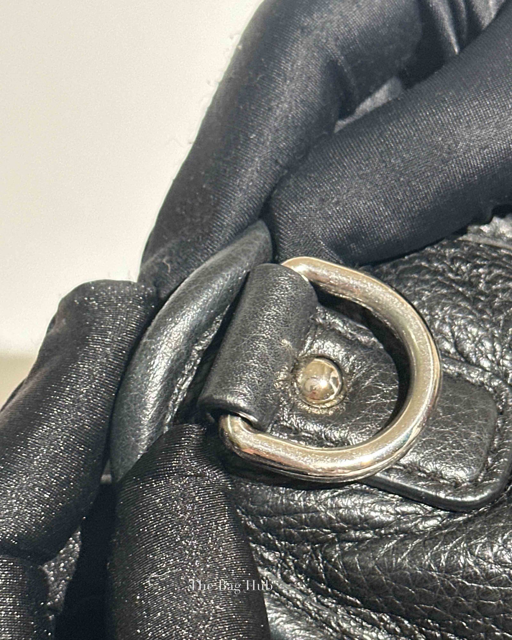 Prada Black Vitello Phenix Zip Tote Bag