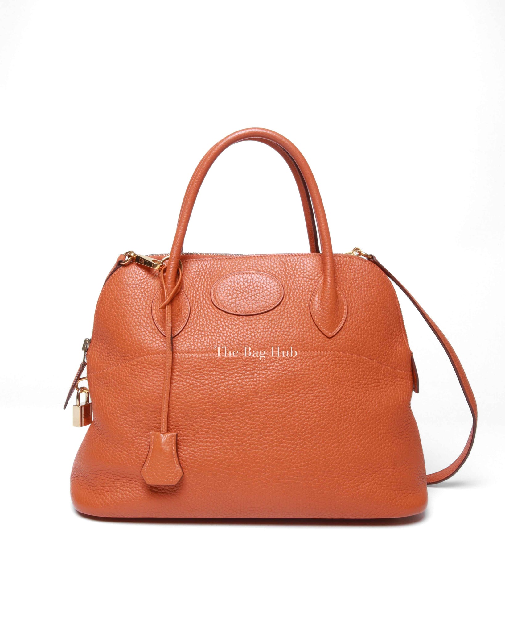 Hermes Orange Taurillon Clemence Bolide 31 Bag GHW