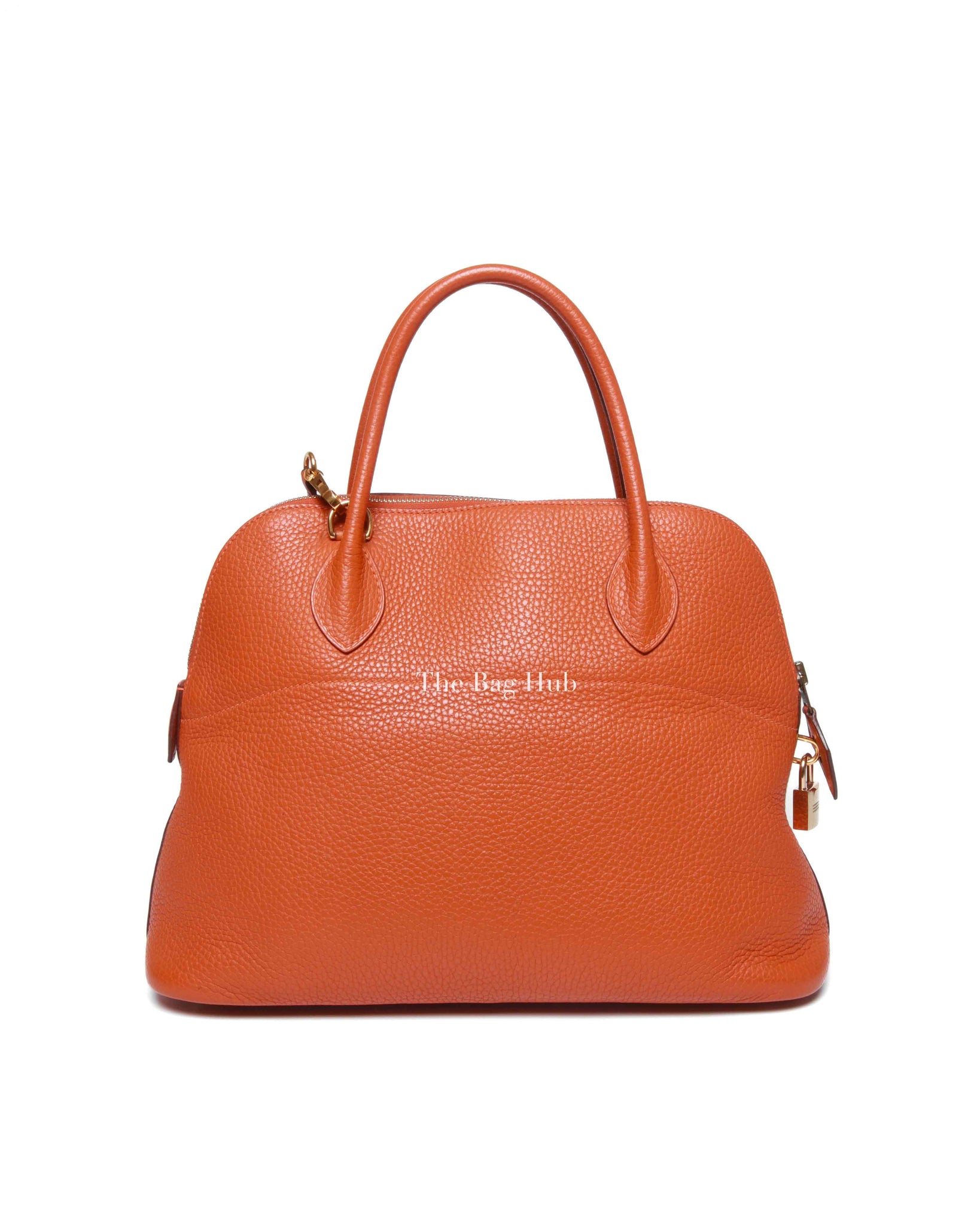 Hermes Orange Taurillon Clemence Bolide 31 Bag GHW