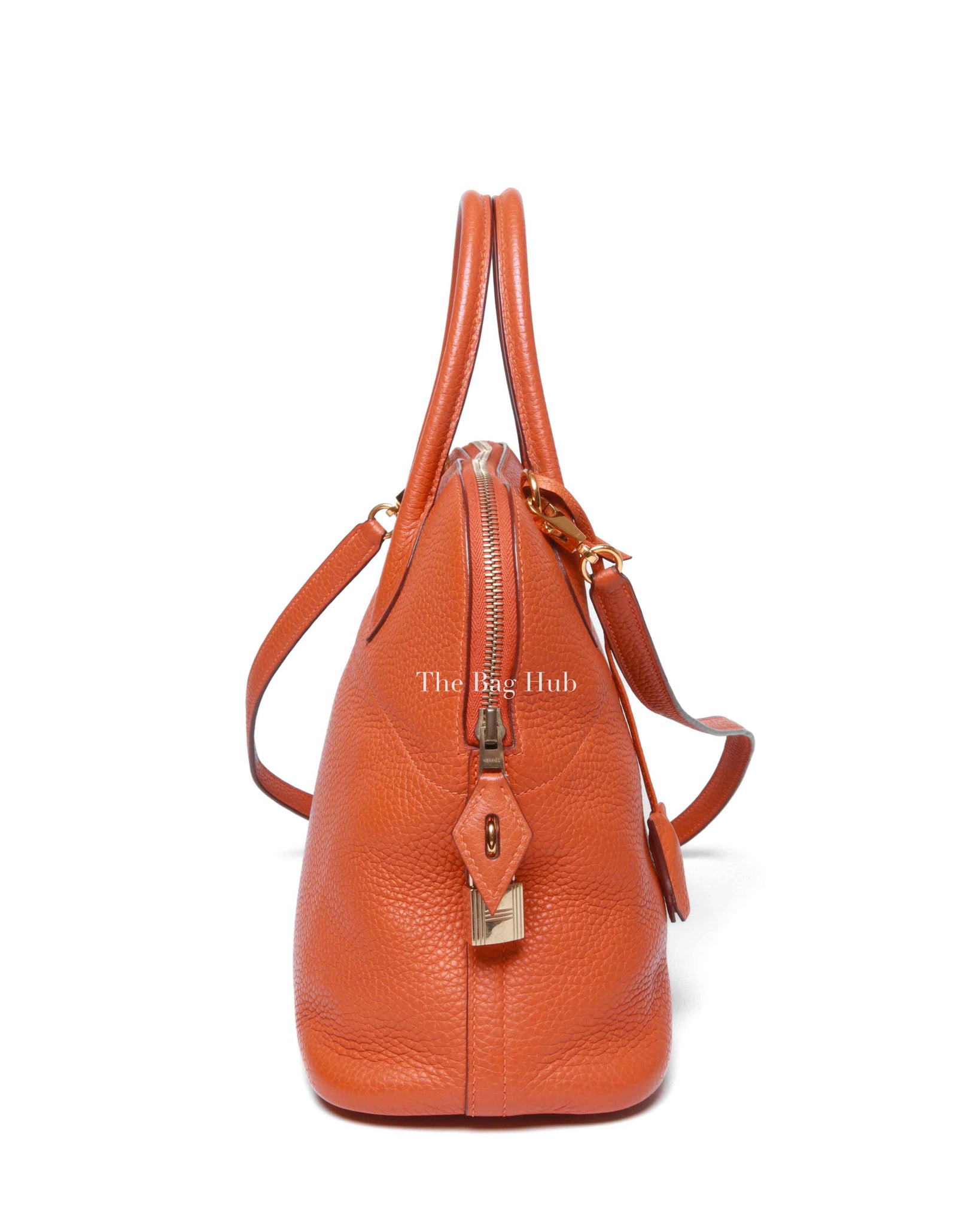 Hermes Orange Taurillon Clemence Bolide 31 Bag GHW