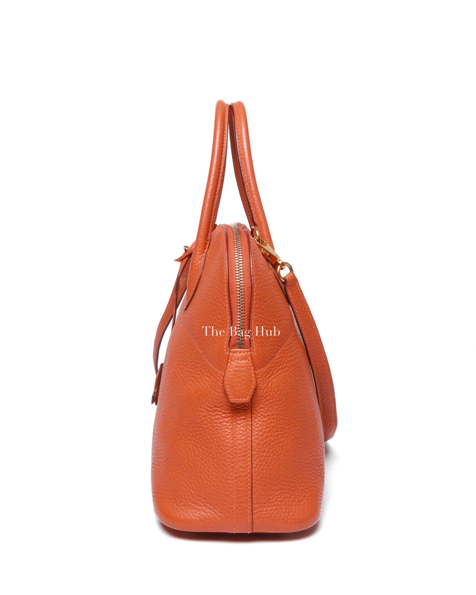 Hermes Orange Taurillon Clemence Bolide 31 Bag GHW