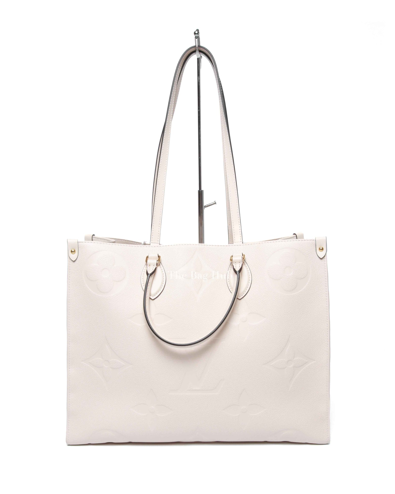 Louis Vuitton Cream Monogram Empreinte Leather OnTheGo GM Bag