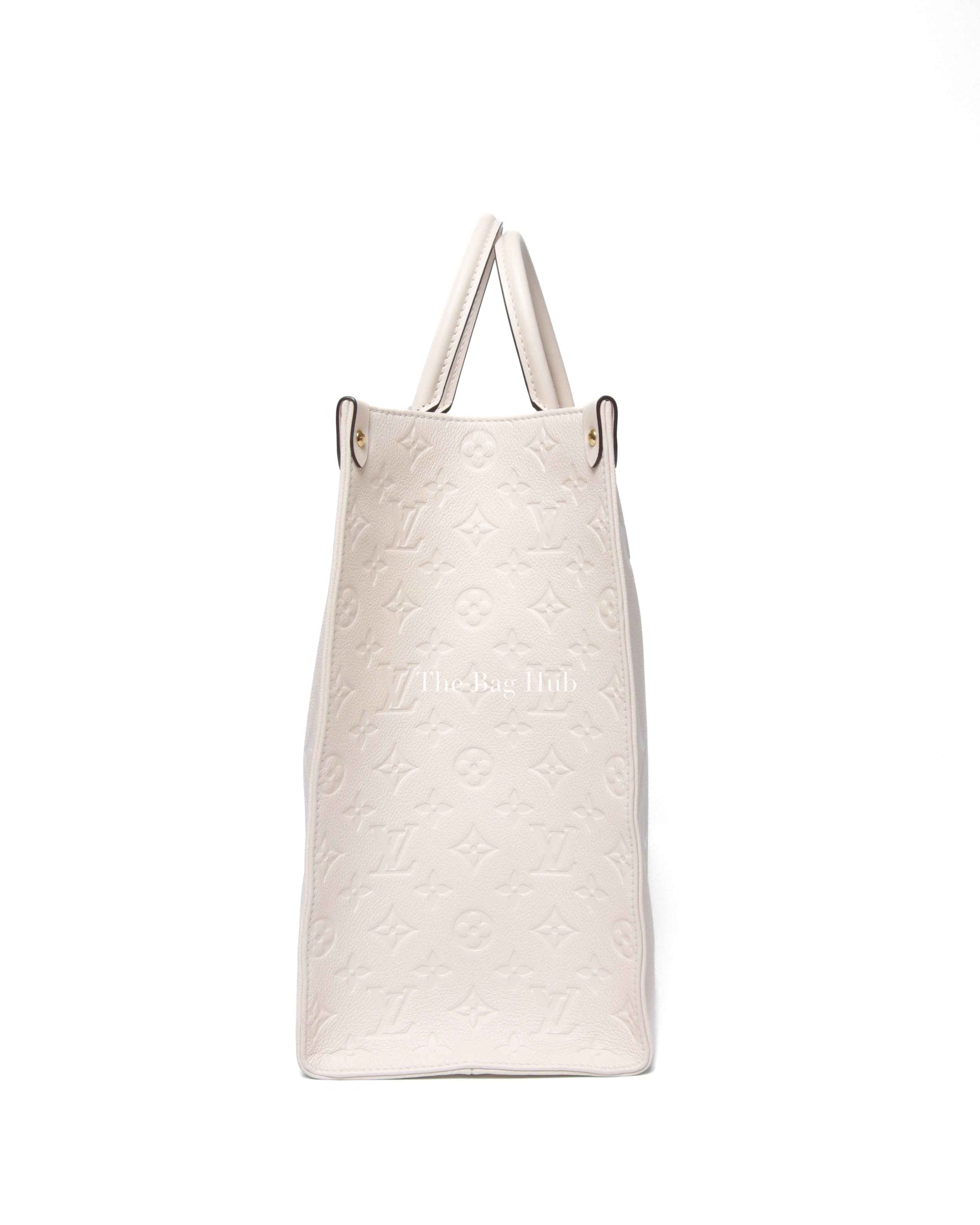 Louis Vuitton Cream Monogram Empreinte Leather OnTheGo GM Bag