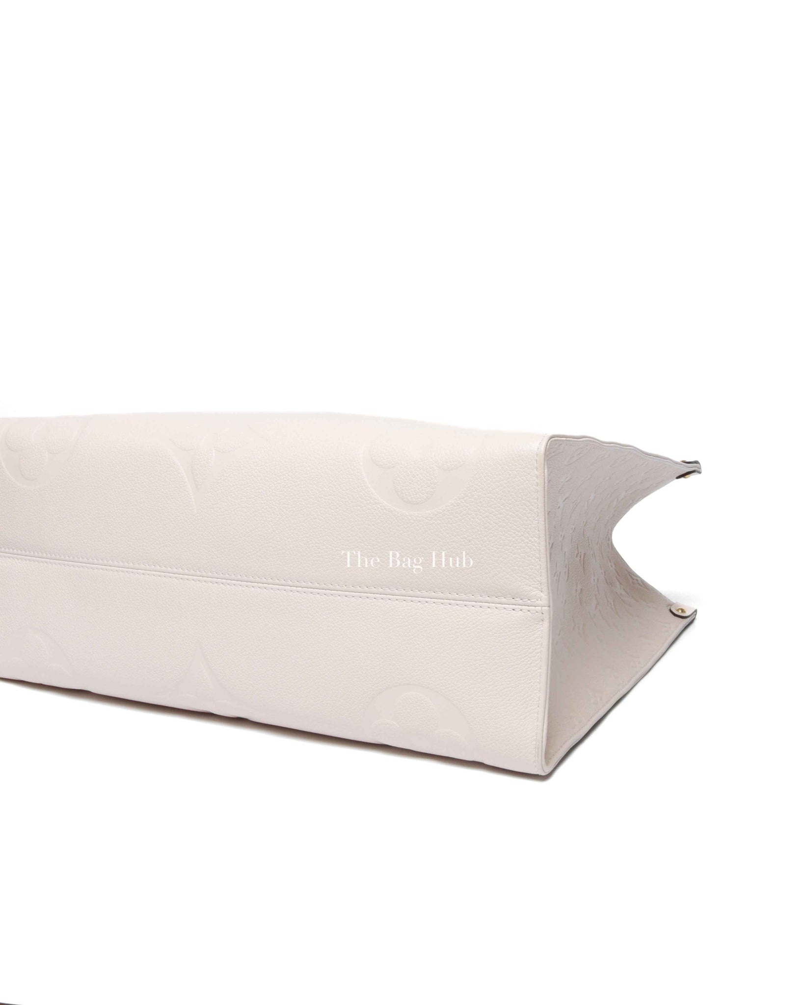 Louis Vuitton Cream Monogram Empreinte Leather OnTheGo GM Bag