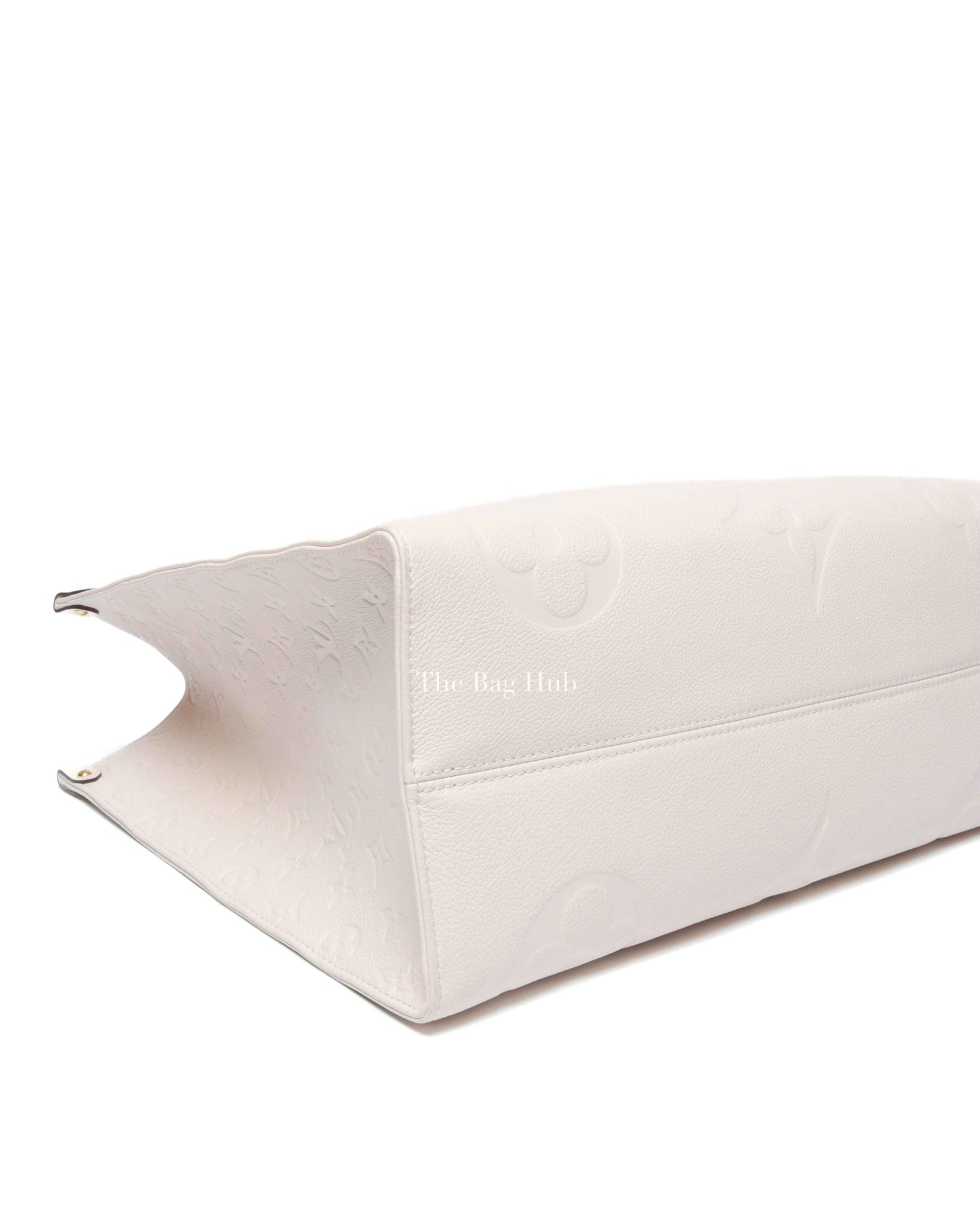 Louis Vuitton Cream Monogram Empreinte Leather OnTheGo GM Bag