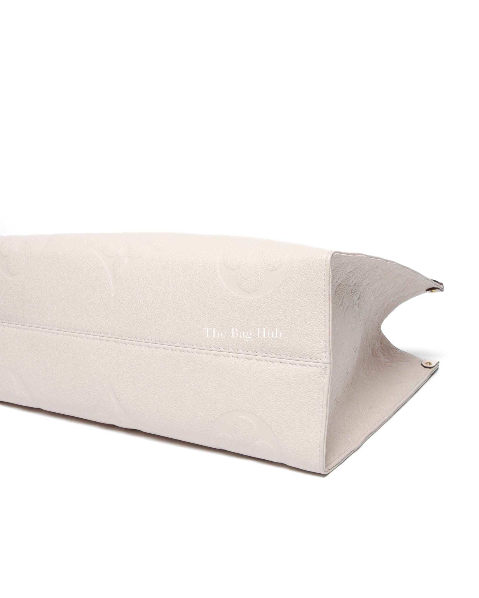 Louis Vuitton Cream Monogram Empreinte Leather OnTheGo GM Bag