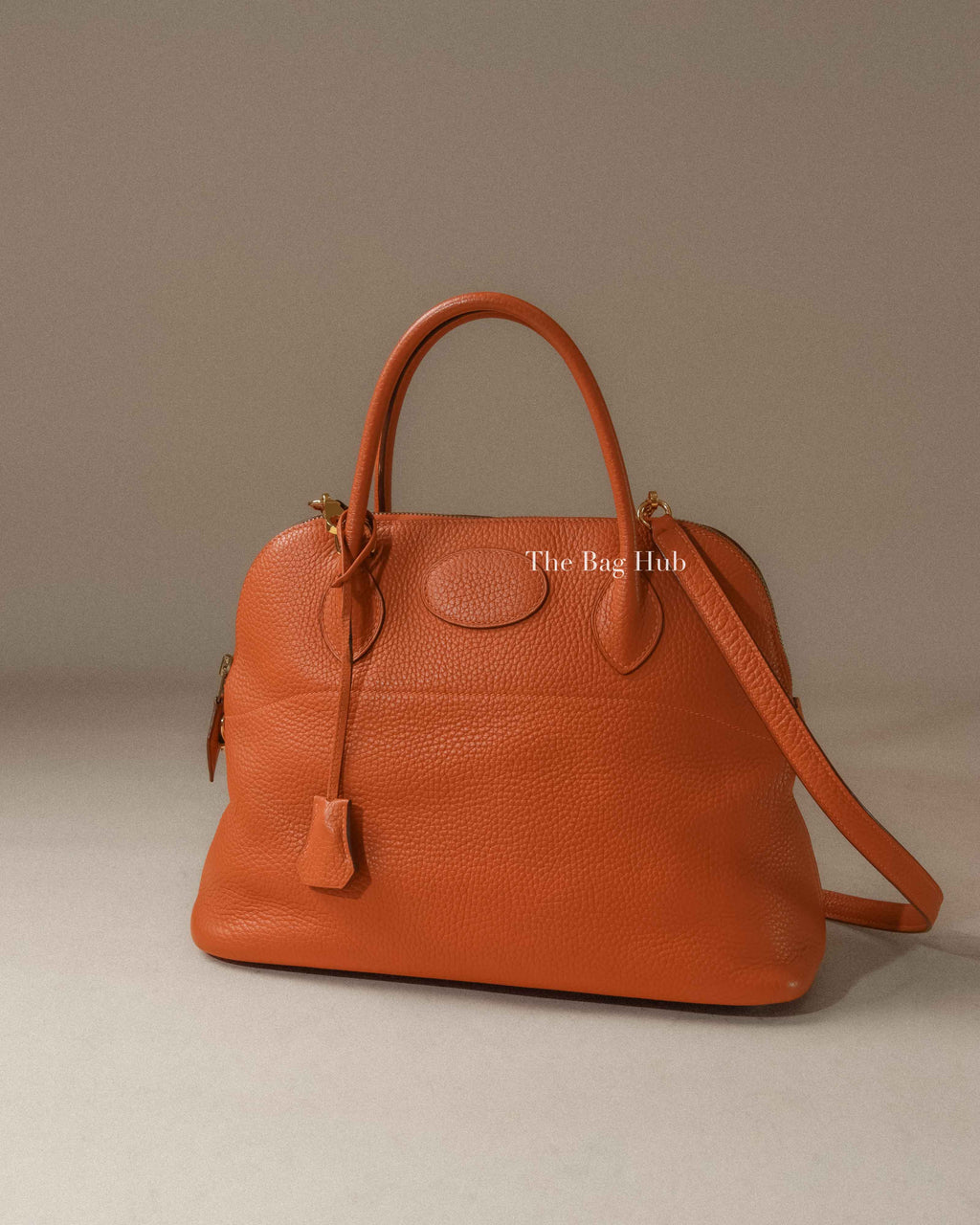 Hermes Orange Taurillon Clemence Bolide 31 Bag GHW