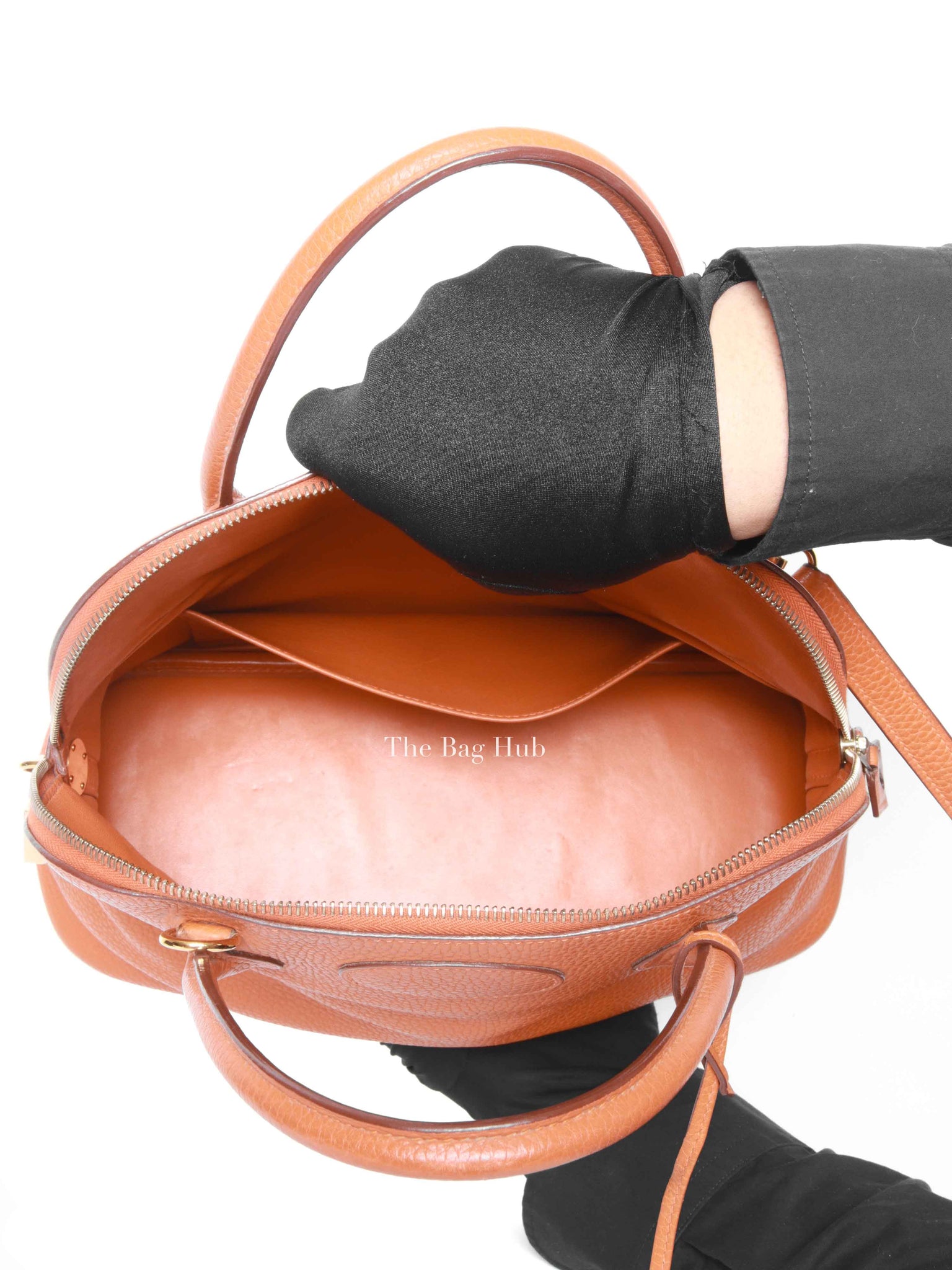 Hermes Orange Taurillon Clemence Bolide 31 Bag GHW