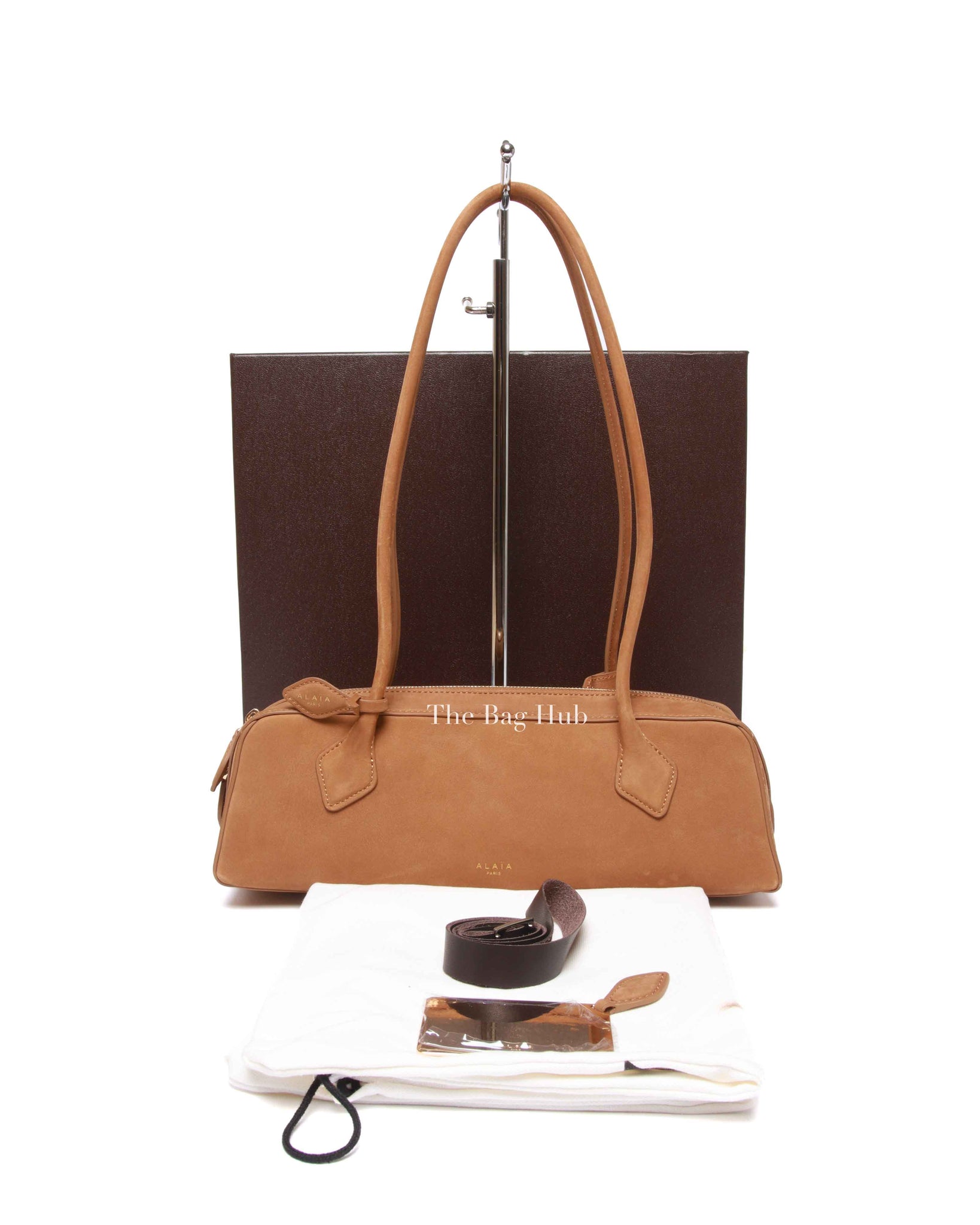 Alaia Brown Suede Goatskin Le Teckel Bag
