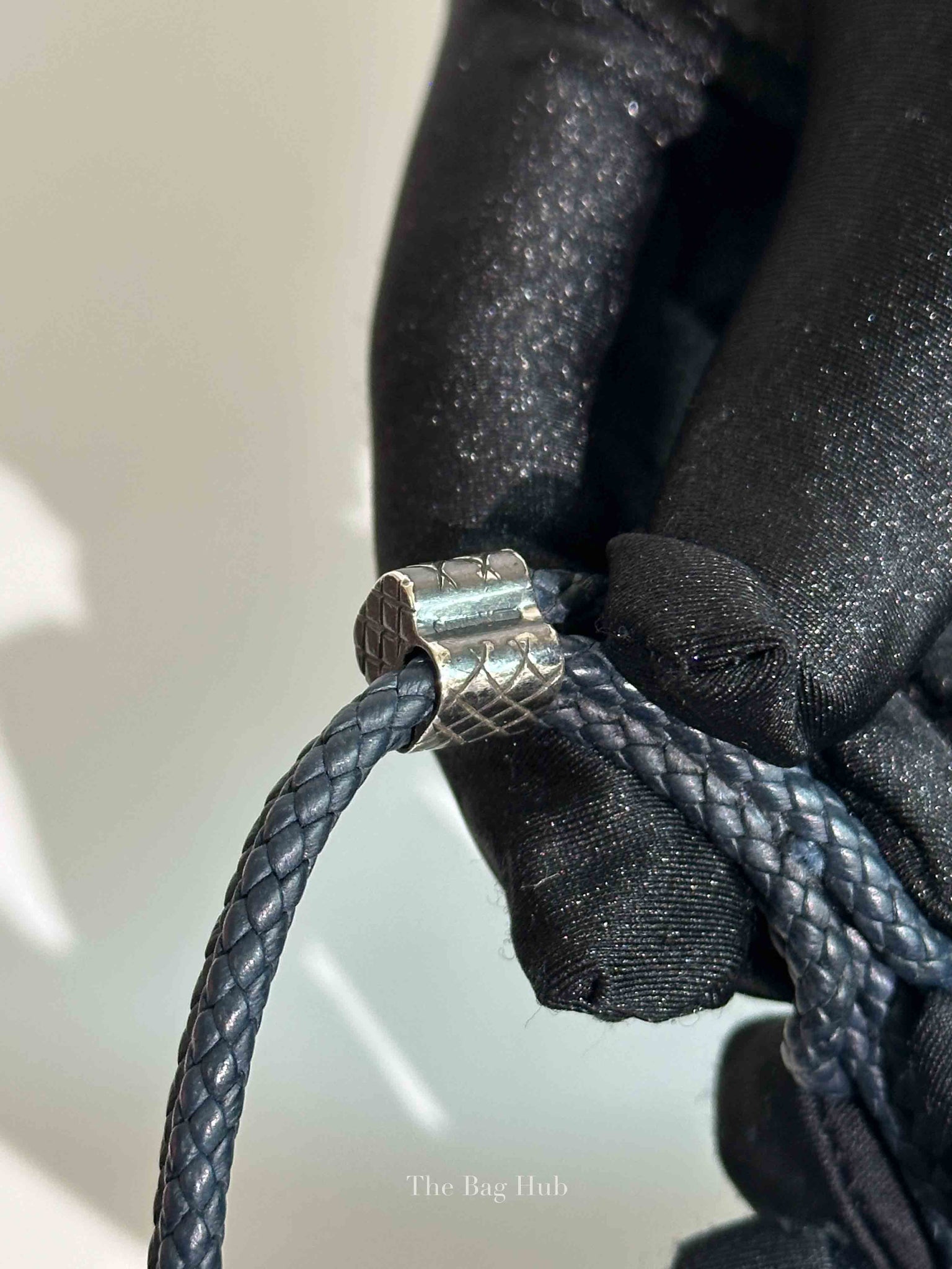 Bottega Veneta Navy Blue Nappa Intrecciato Bracelet