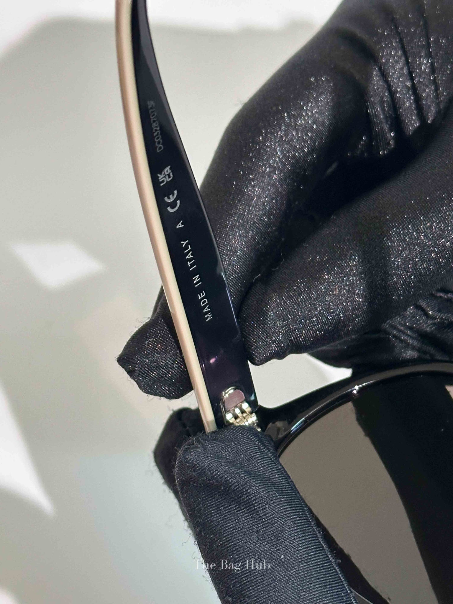 Chanel Black/Beige Acetate Cateye Sunglasses