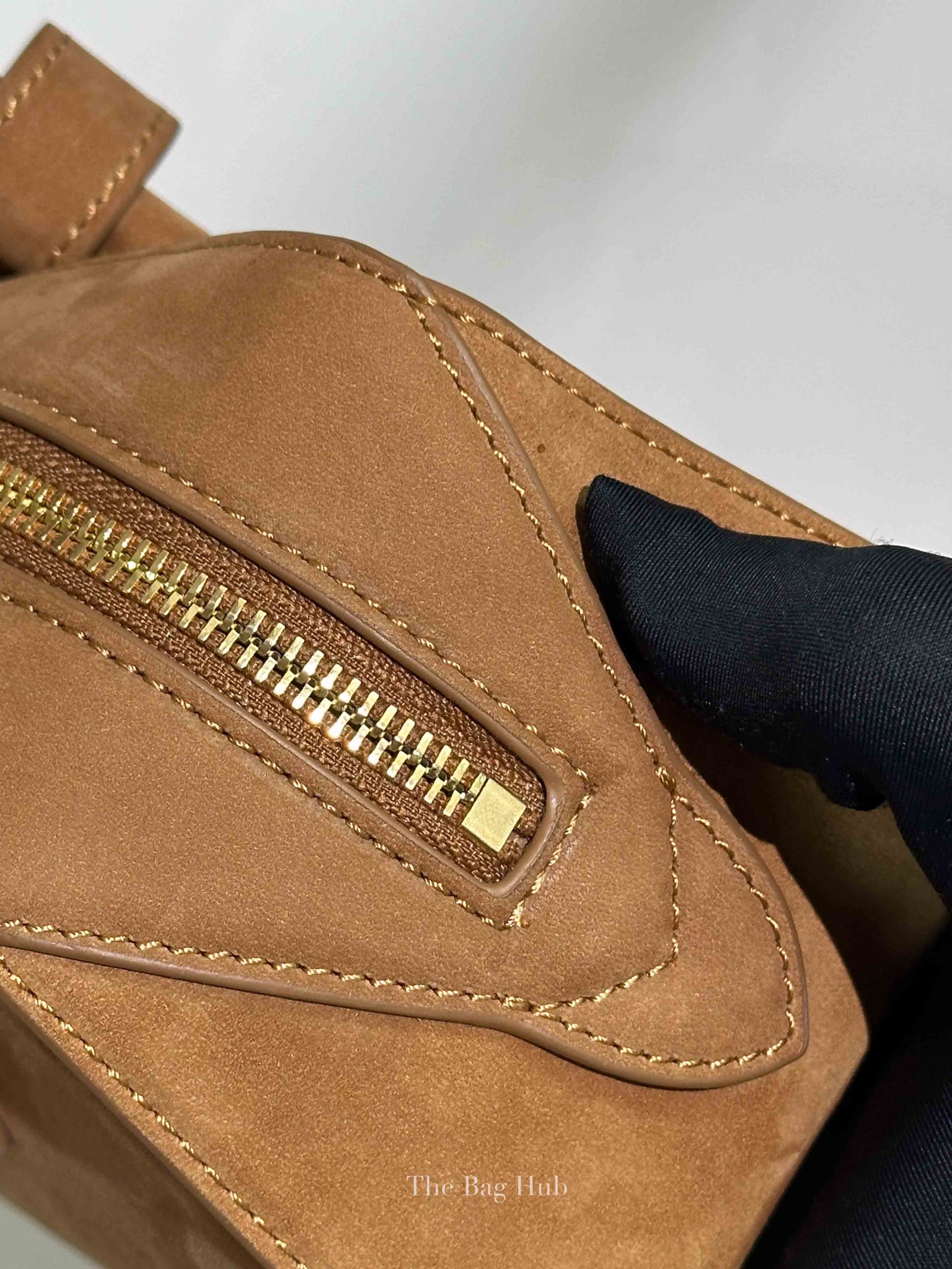 Alaia Brown Suede Goatskin Le Teckel Bag