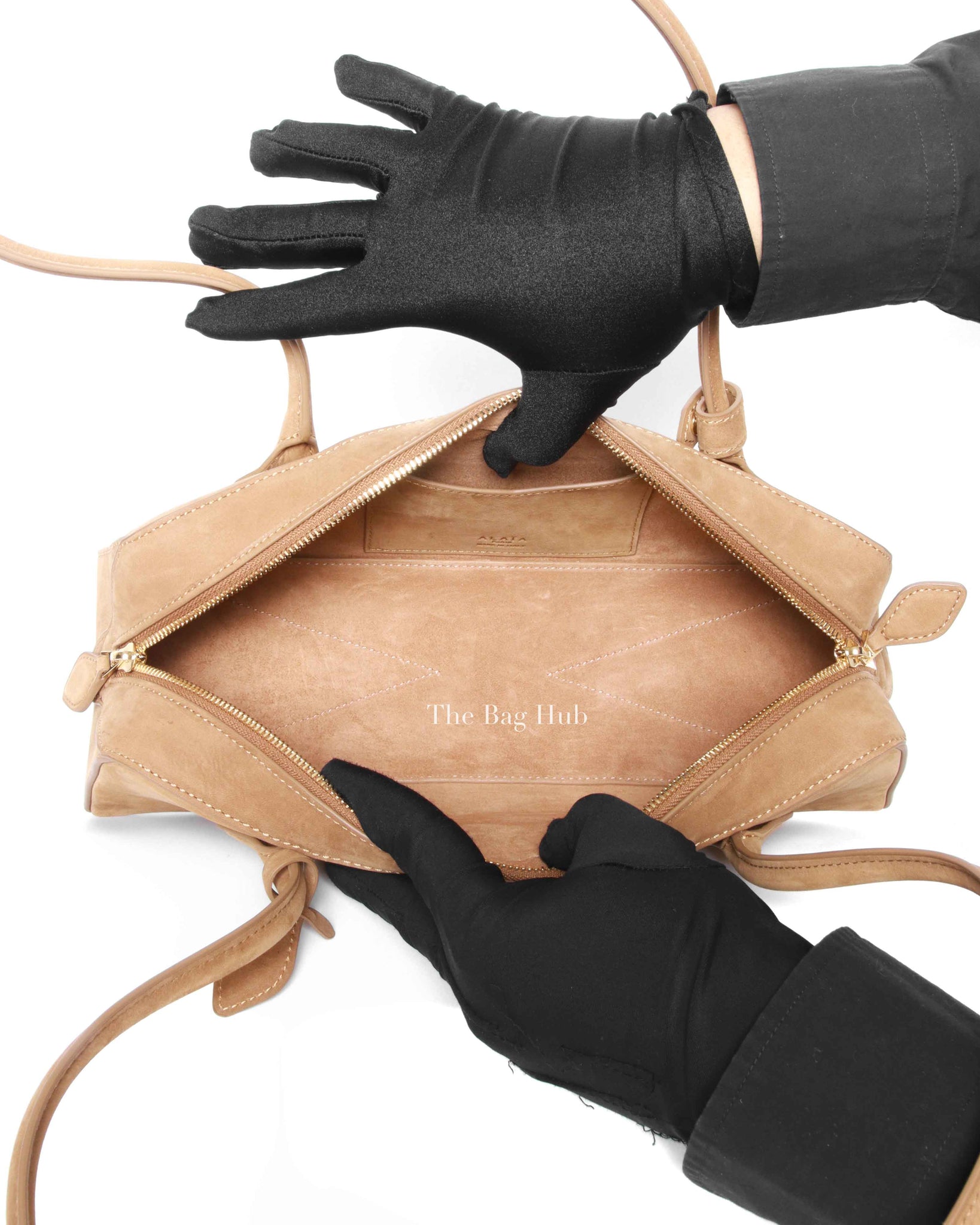 Alaia Brown Suede Goatskin Le Teckel Bag