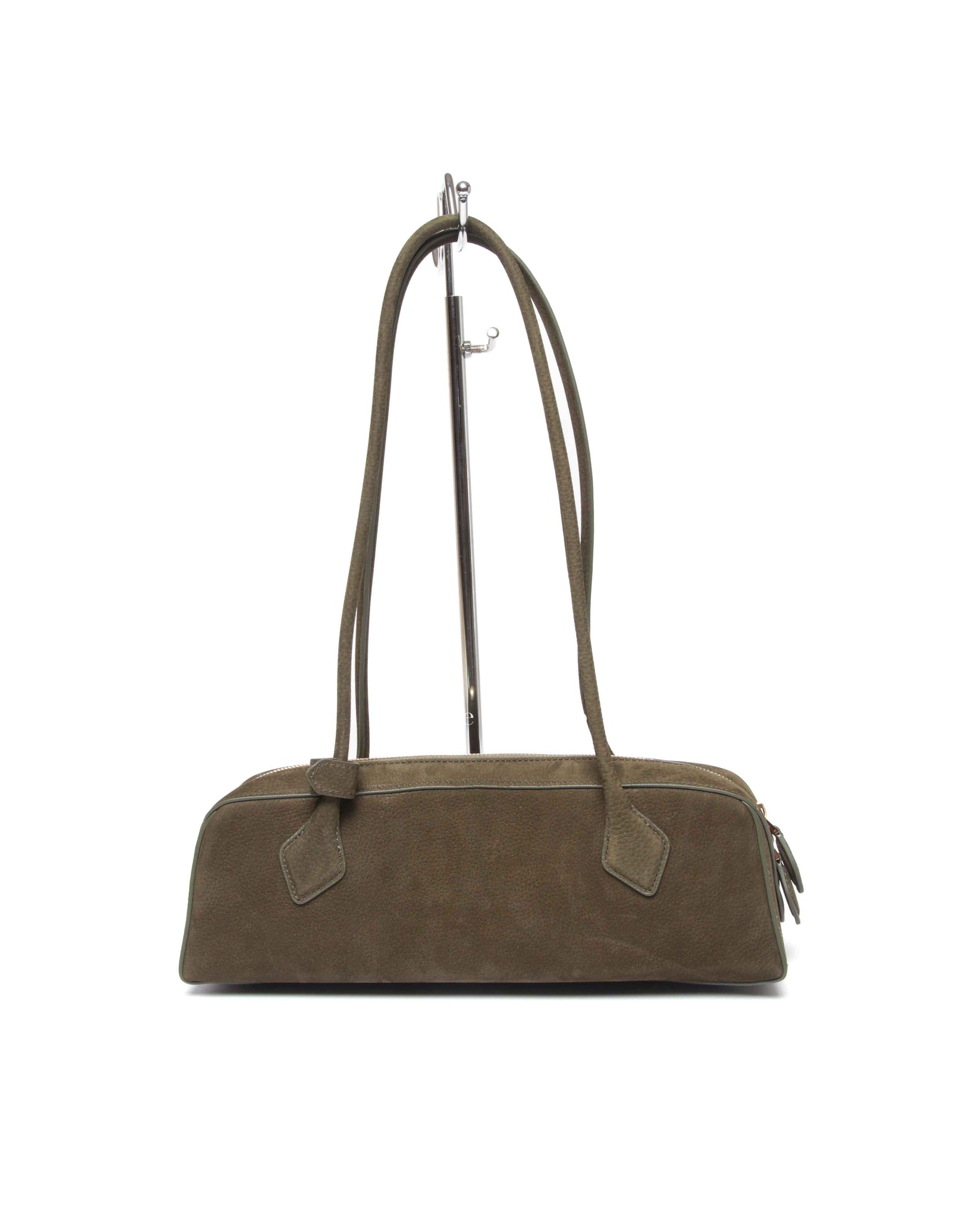 Alaia Olive Green Nubuck Calfskin Le Teckel Medium Bag