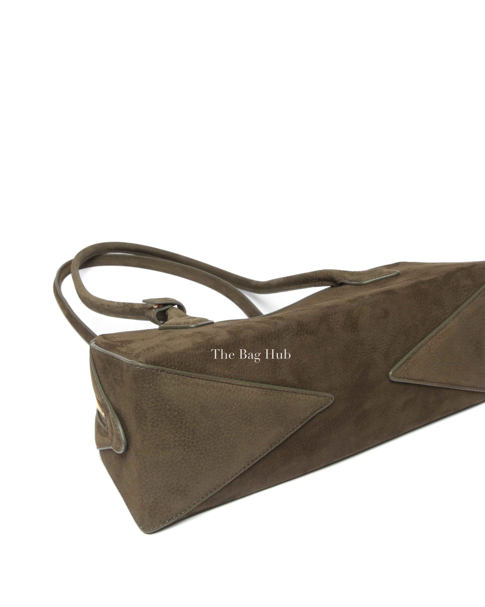 Alaia Olive Green Nubuck Calfskin Le Teckel Medium Bag
