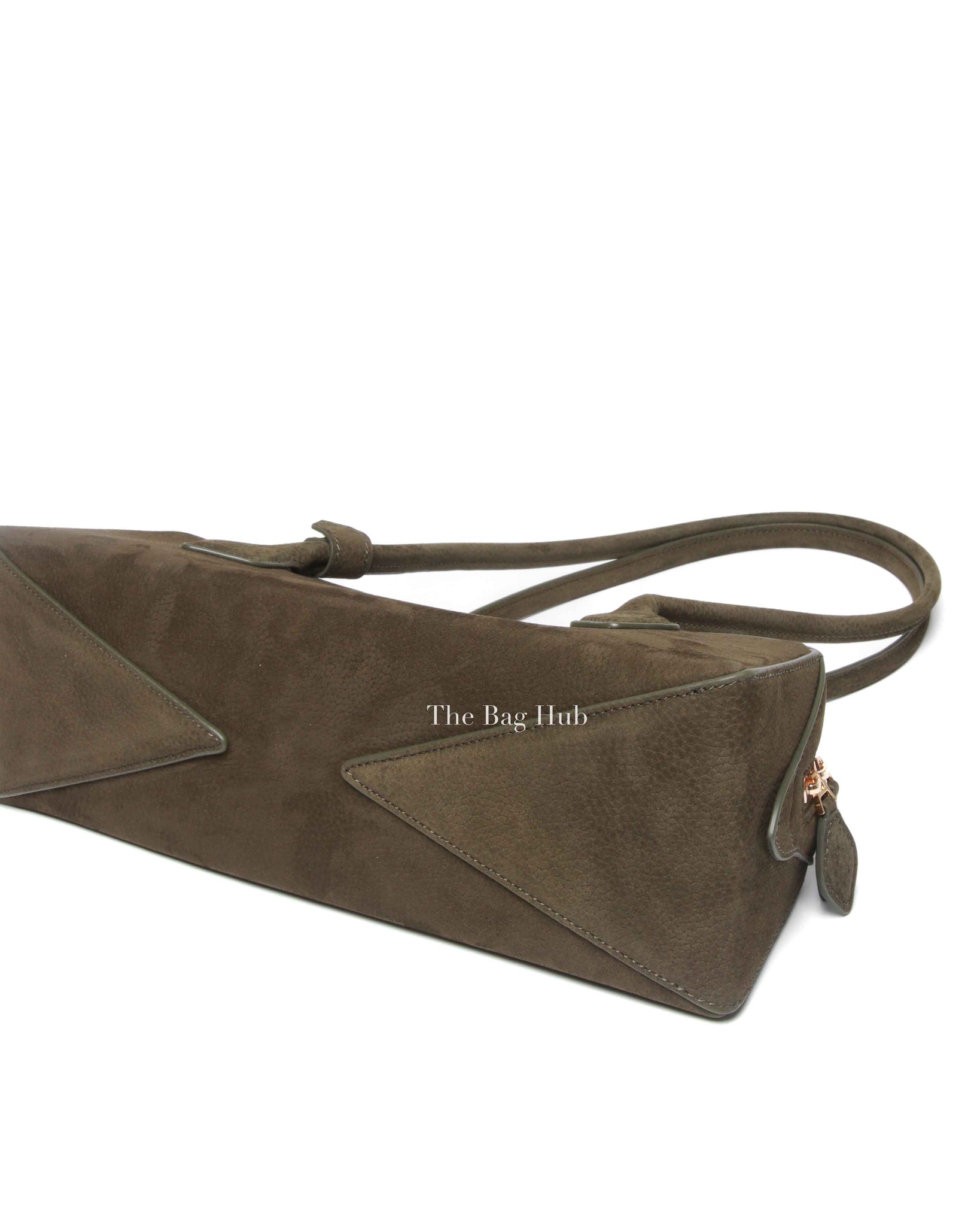 Alaia Olive Green Nubuck Calfskin Le Teckel Medium Bag