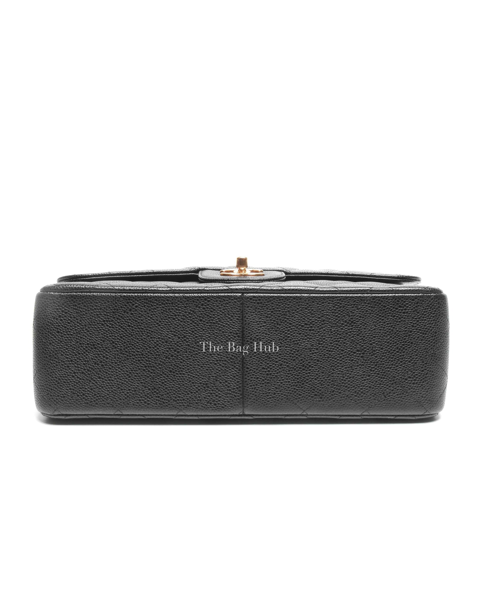 Chanel Black Quilted Caviar Large Classic Double Flap Bag GHW