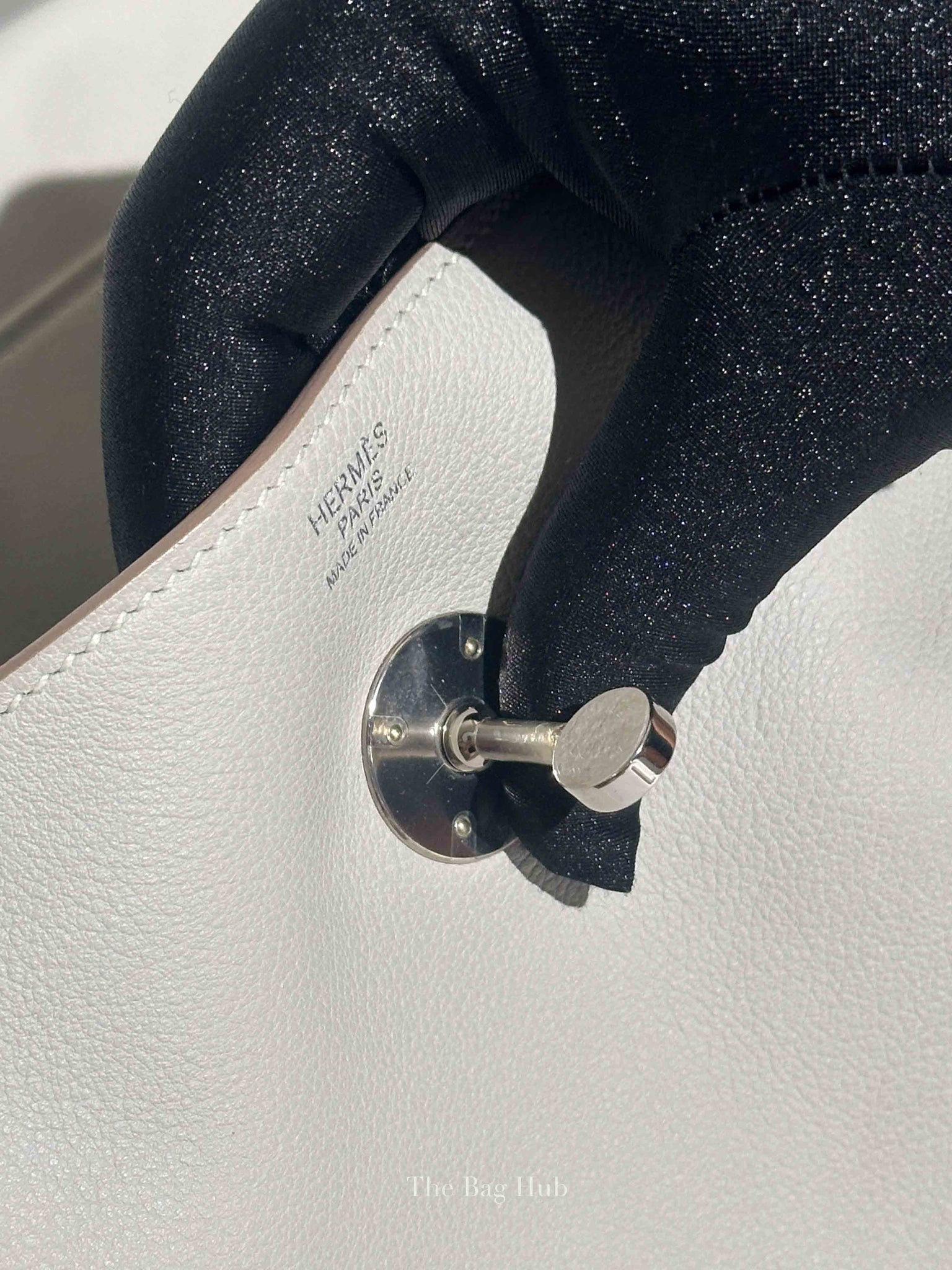 Hermes Gris Perle Evercolor Lindy 30 Bag PHW