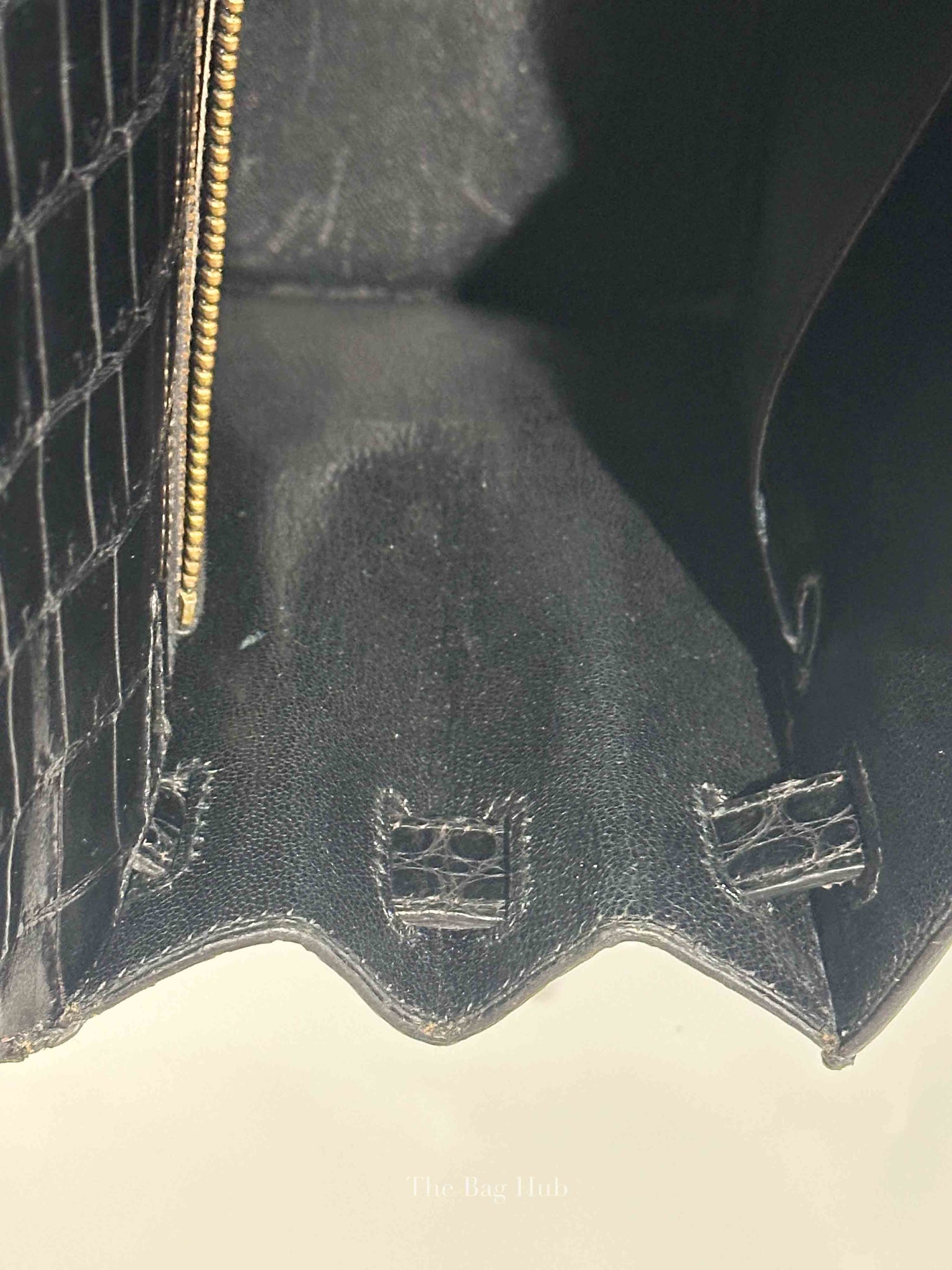 Hermes Black Porosus Crocodile Kelly 28 Bag GHW w/o Strap