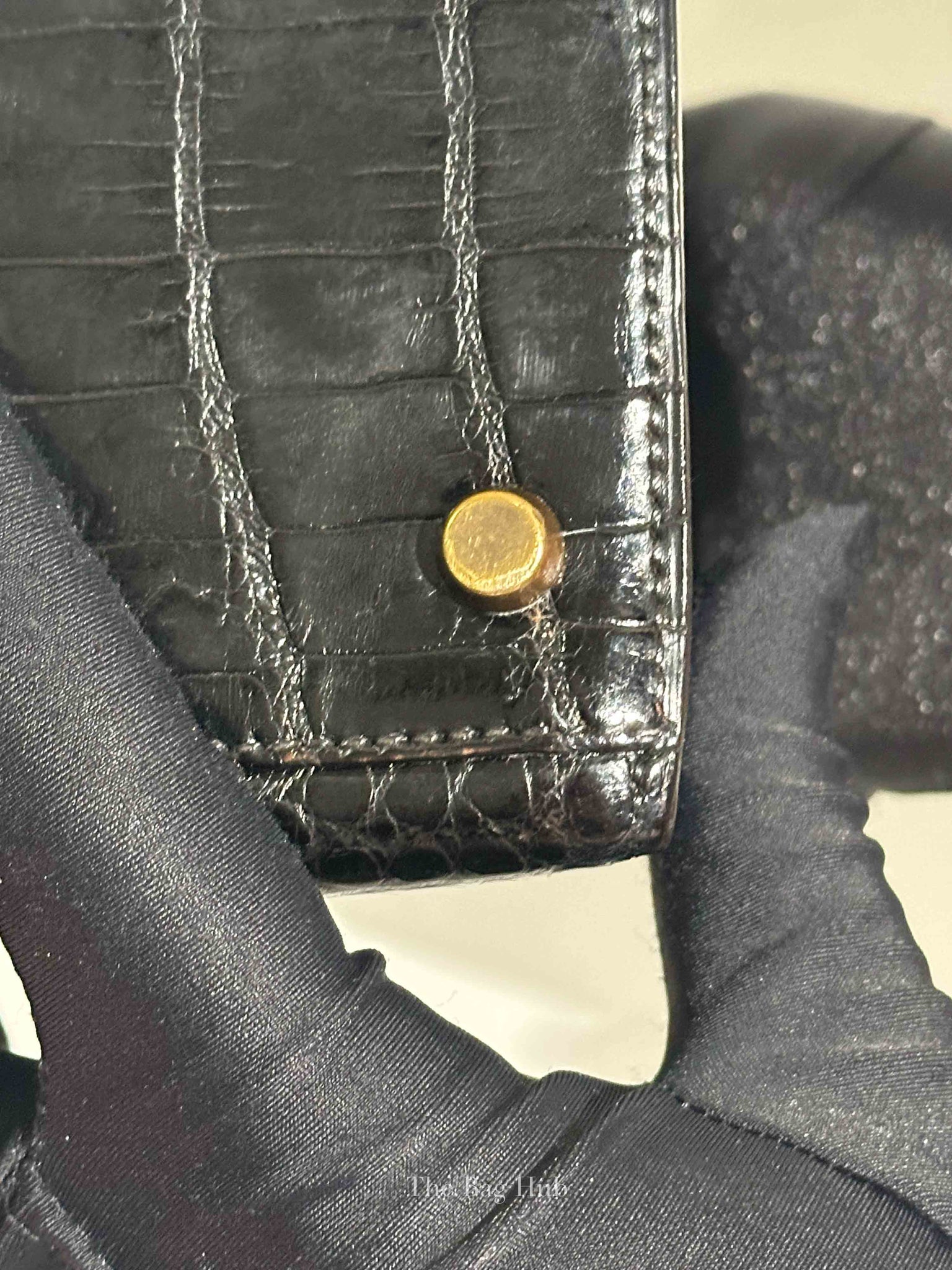 Hermes Black Porosus Crocodile Kelly 28 Bag GHW w/o Strap