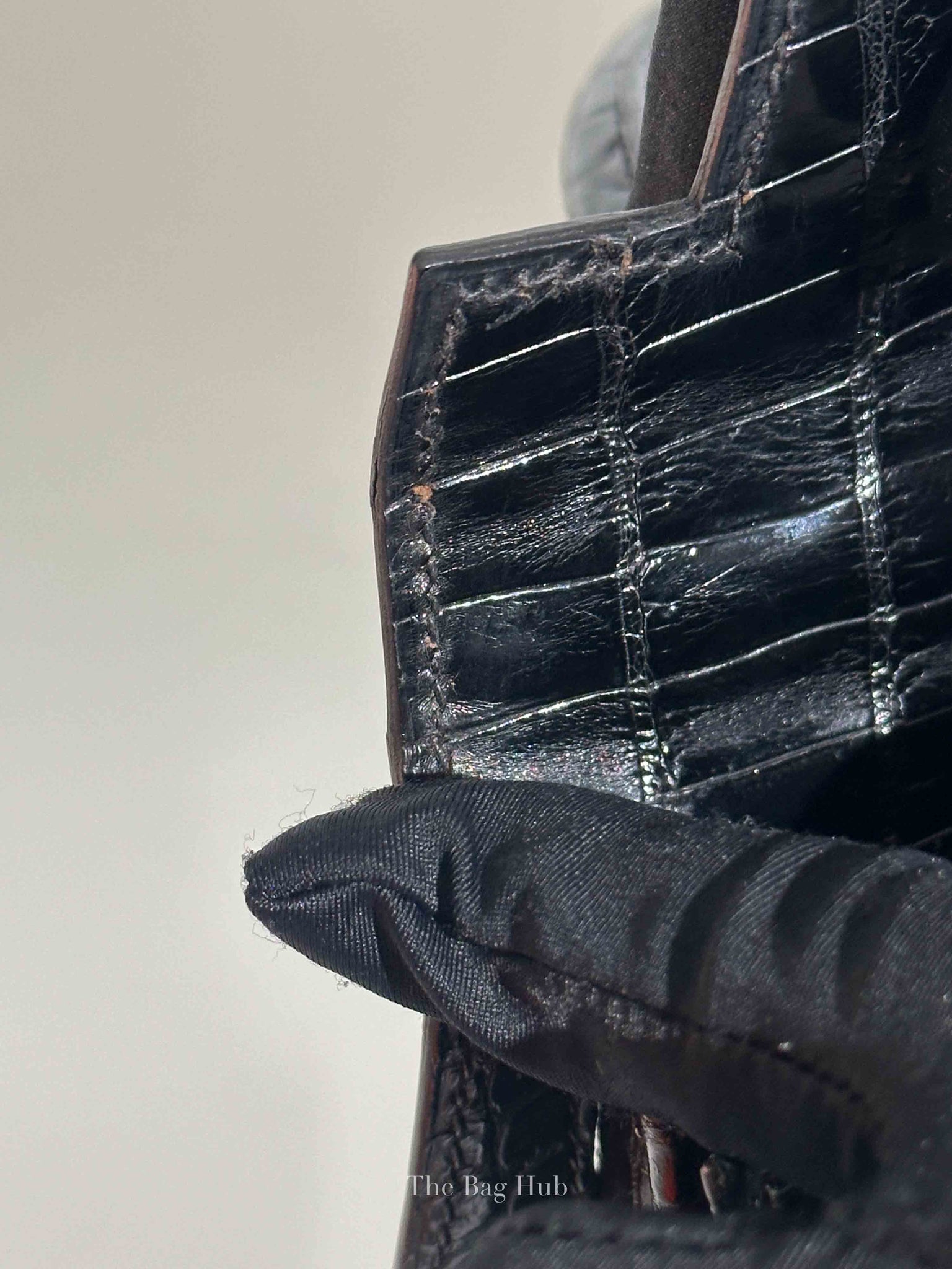 Hermes Black Porosus Crocodile Kelly 28 Bag GHW w/o Strap