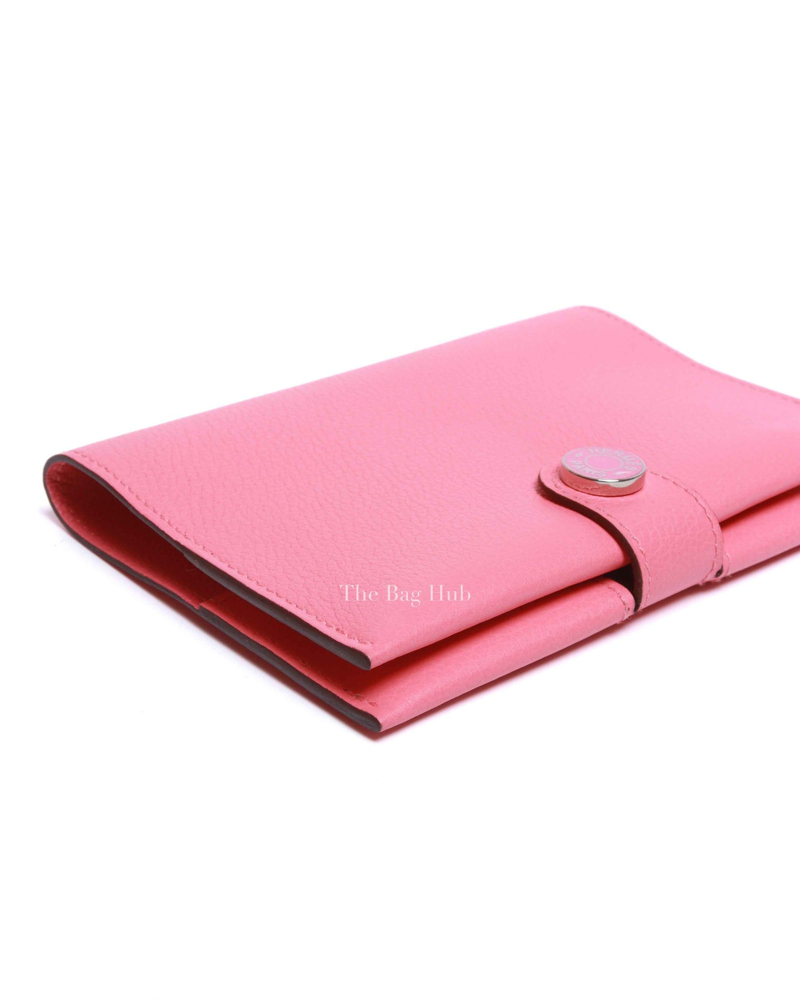 Hermes Rose Azalee Evercolor Calfskin R.M.S Passport Holder PHW