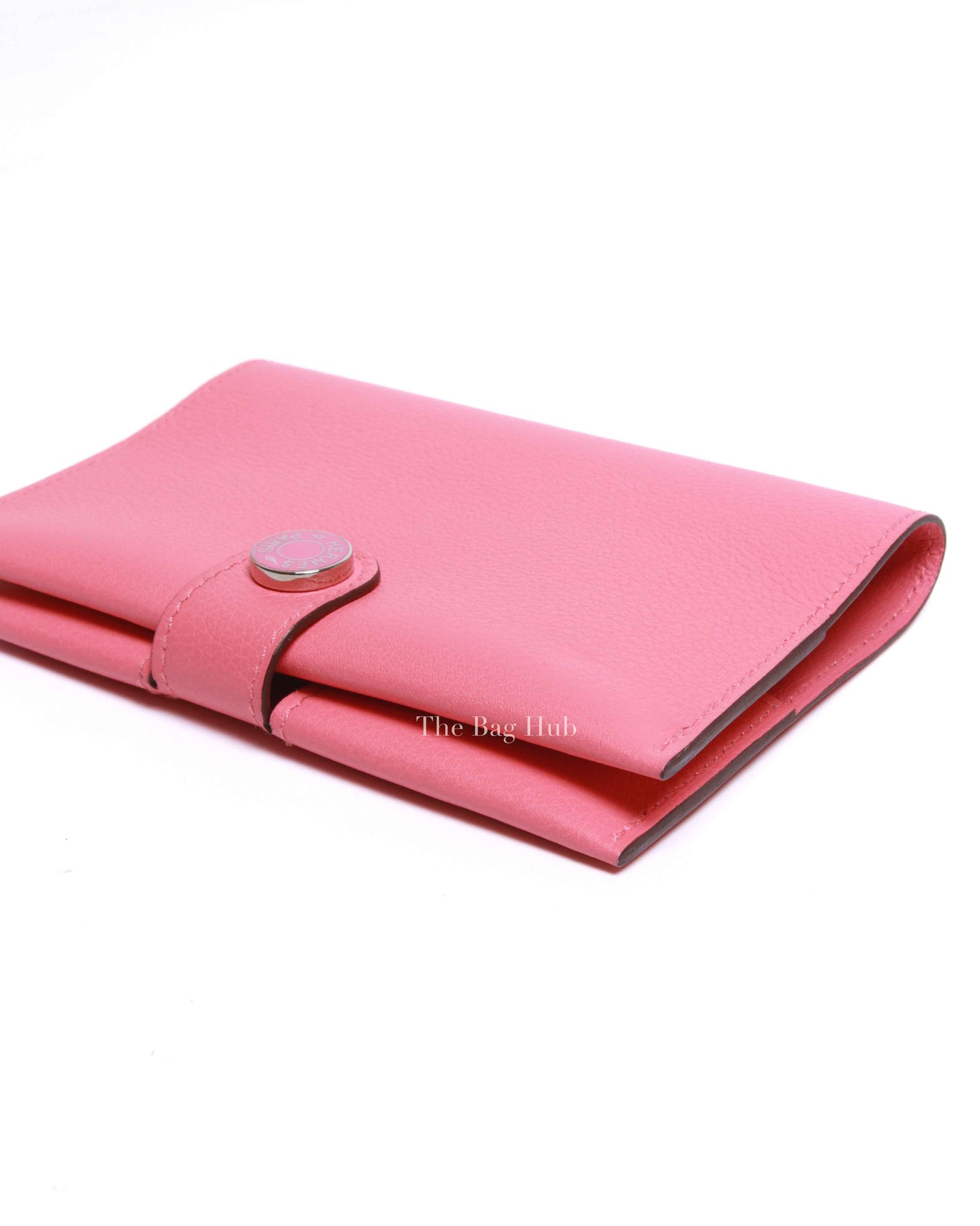 Hermes Rose Azalee Evercolor Calfskin R.M.S Passport Holder PHW