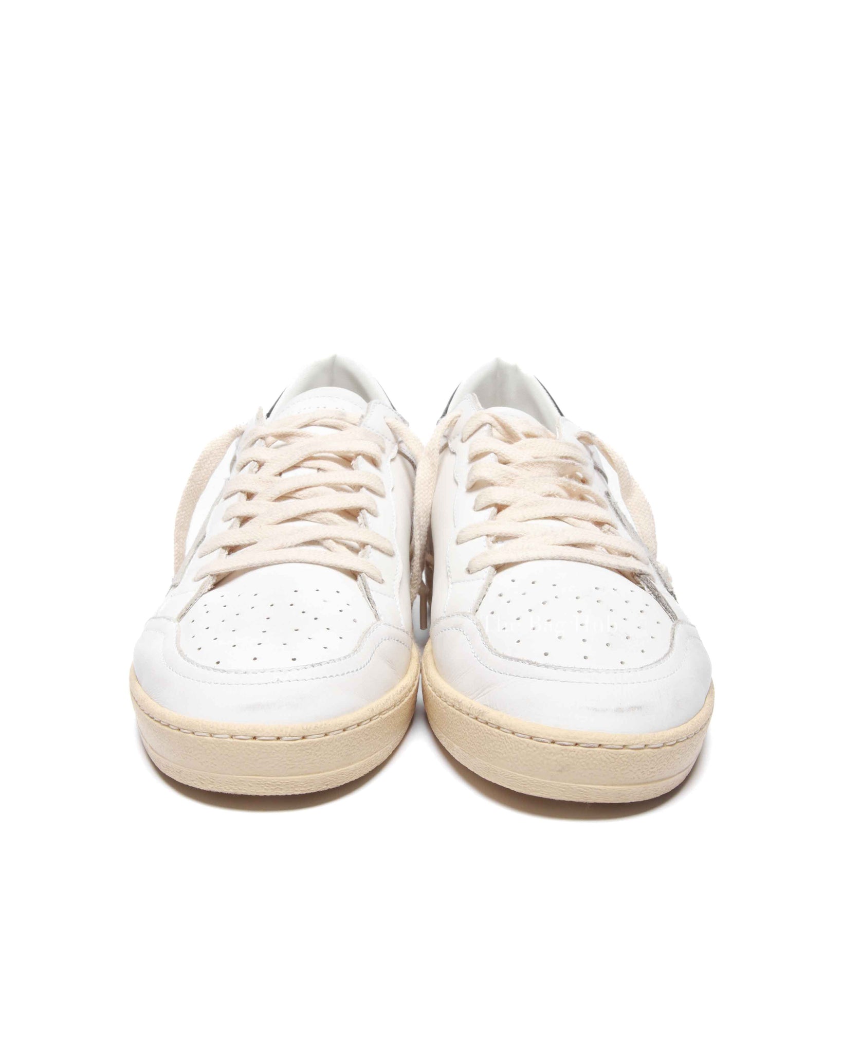 Golden Goose White/Ice/Night Blue Leather Ball Star Double Quarter Mens Sneakers Size 42