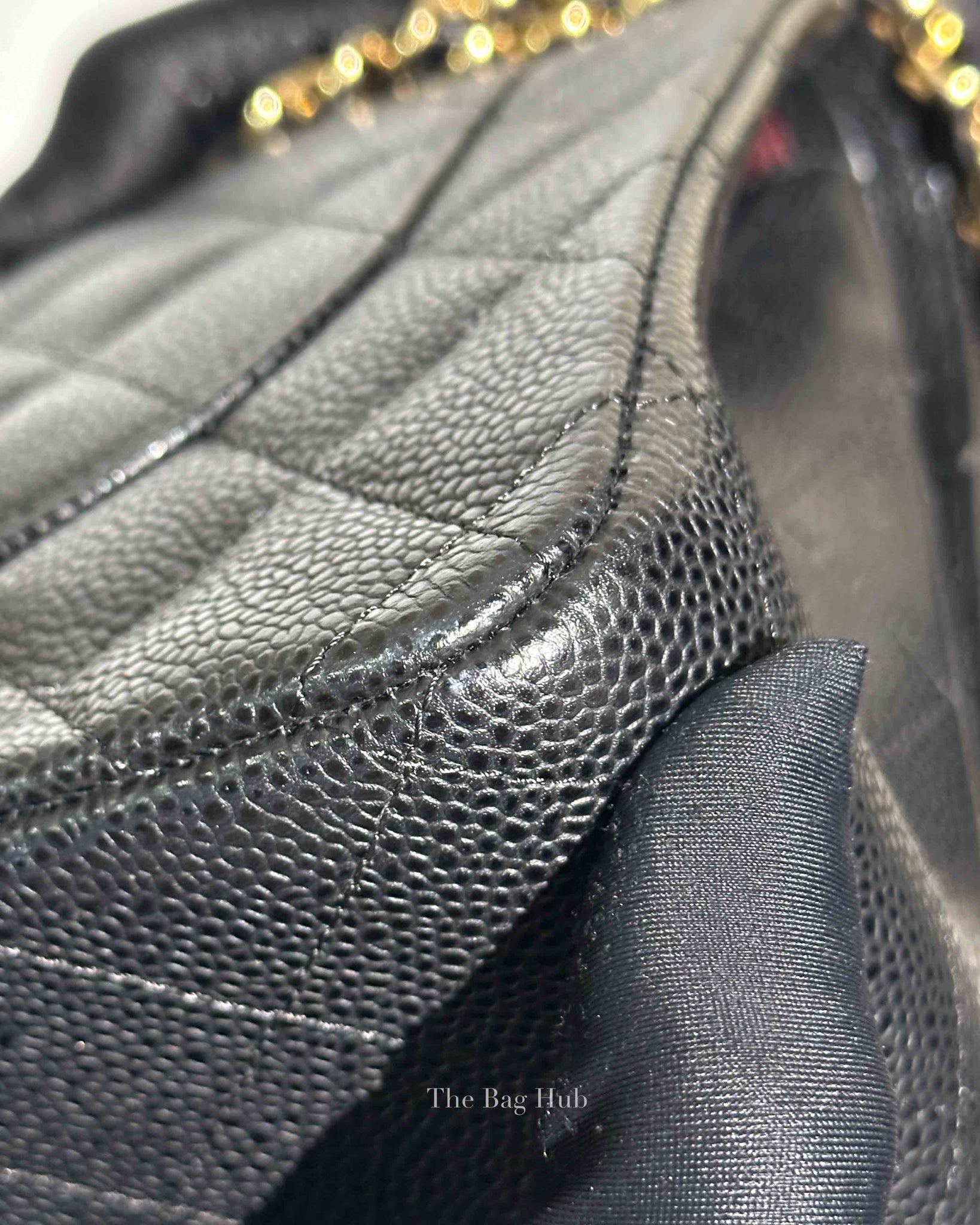 Chanel Black Quilted Caviar Large Classic Double Flap Bag GHW