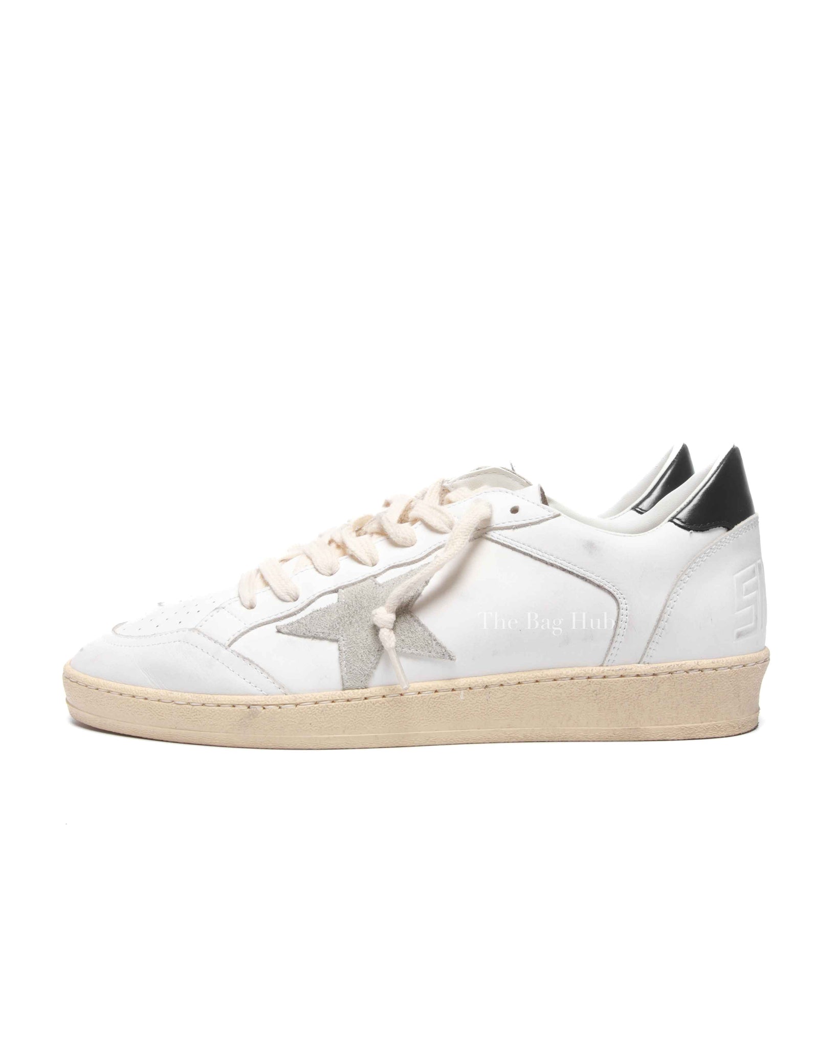 Golden Goose White/Ice/Night Blue Leather Ball Star Double Quarter Mens Sneakers Size 42