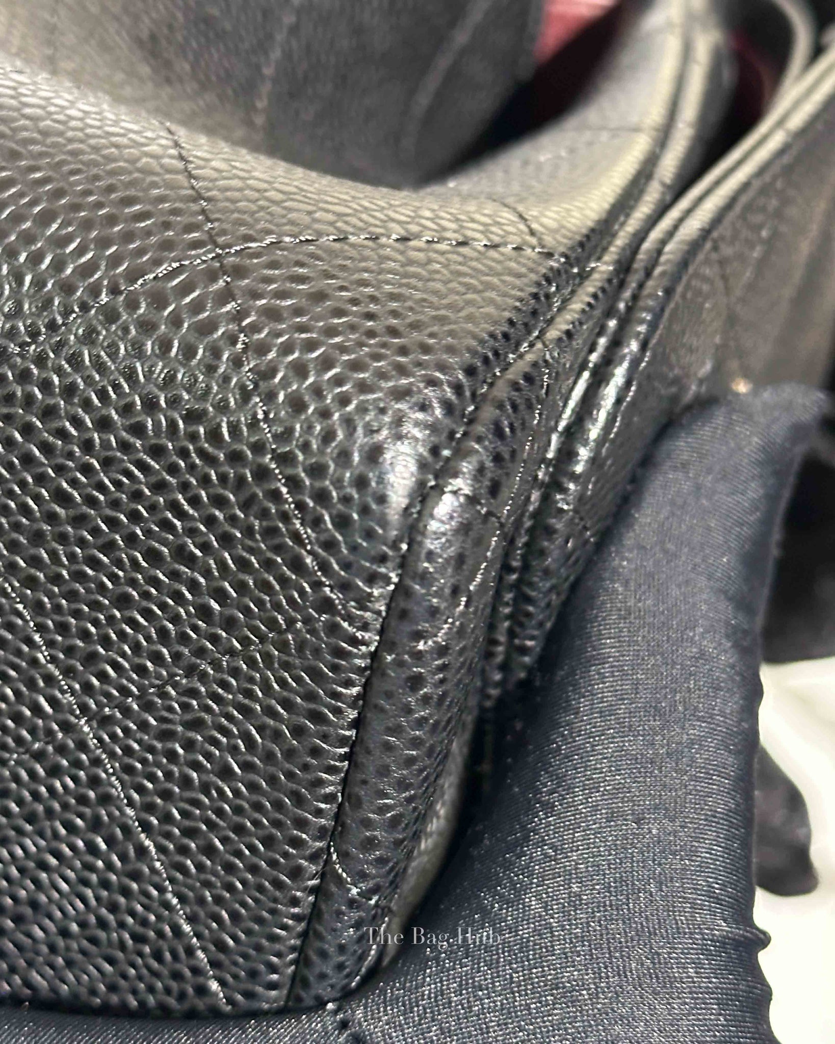 Chanel Black Quilted Caviar Large Classic Double Flap Bag GHW