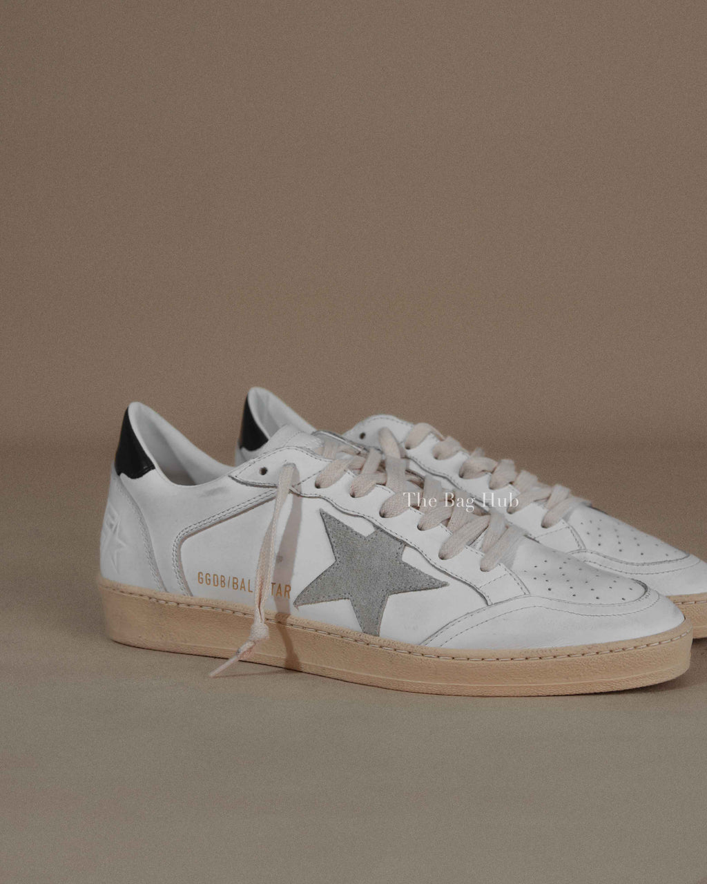 Golden Goose White/Ice/Night Blue Leather Ball Star Double Quarter Mens Sneakers Size 42