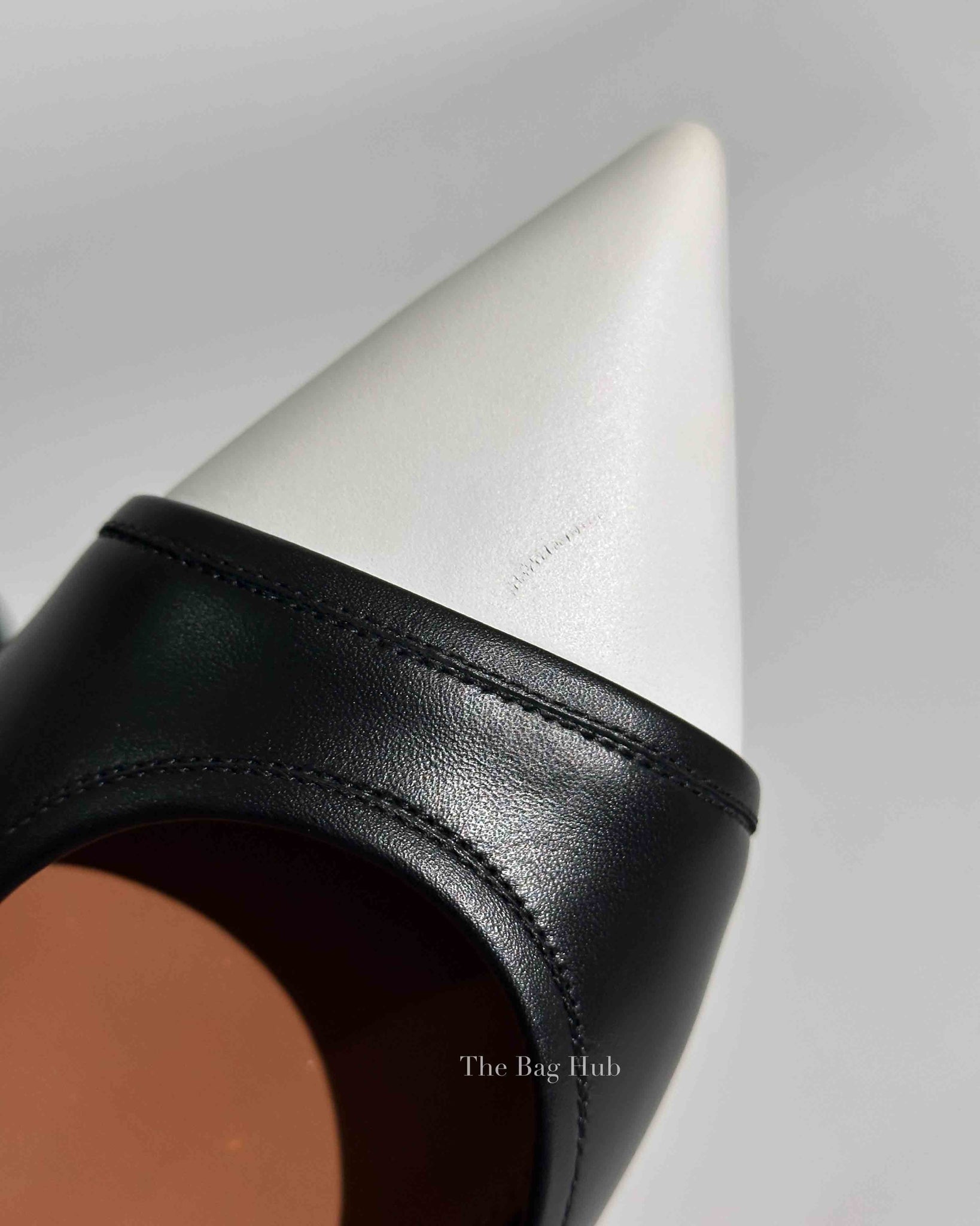 Givenchy Black/White Calfskin Graphic Ankle Strap Ballerina Flats Size 38