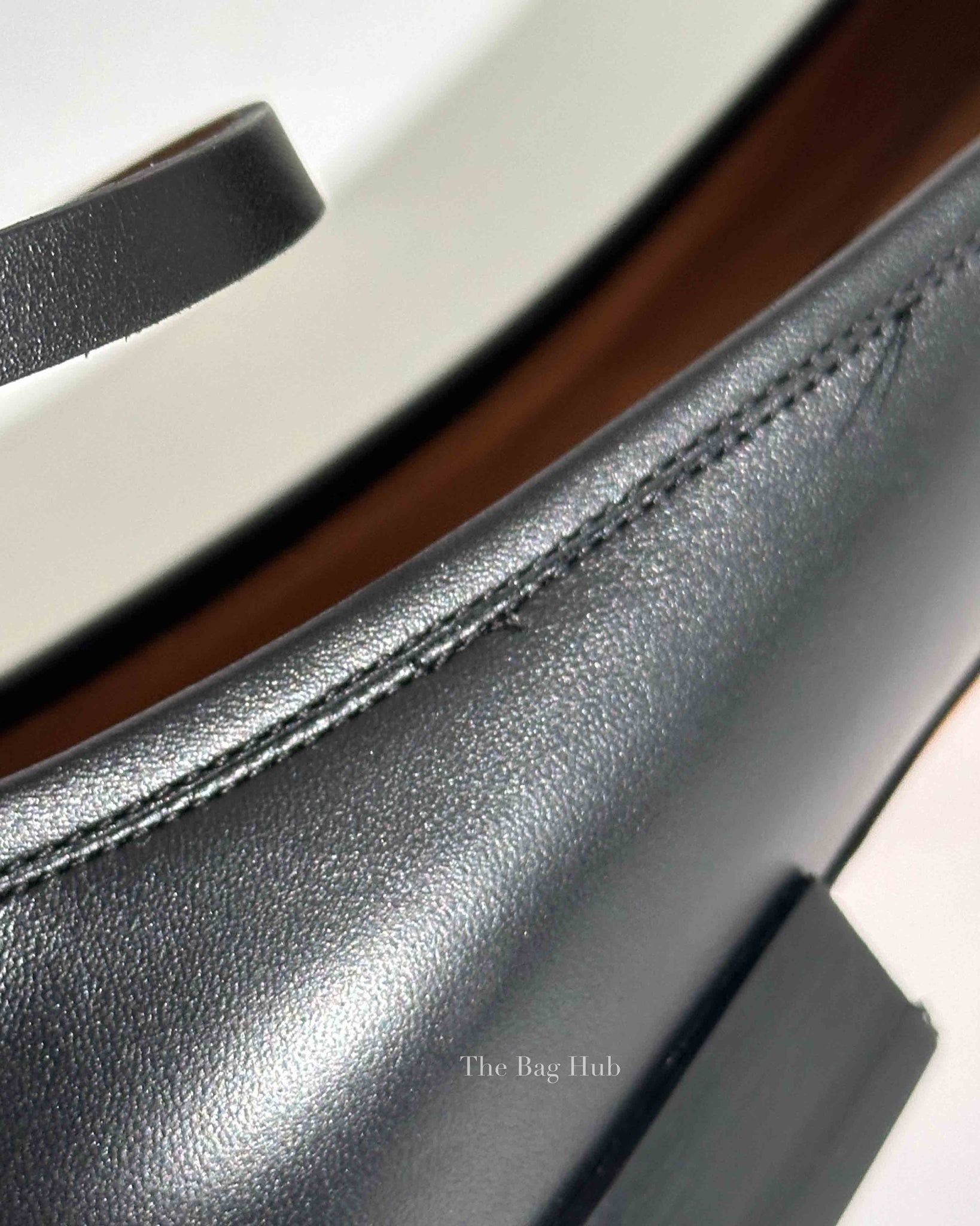 Givenchy Black/White Calfskin Graphic Ankle Strap Ballerina Flats Size 38