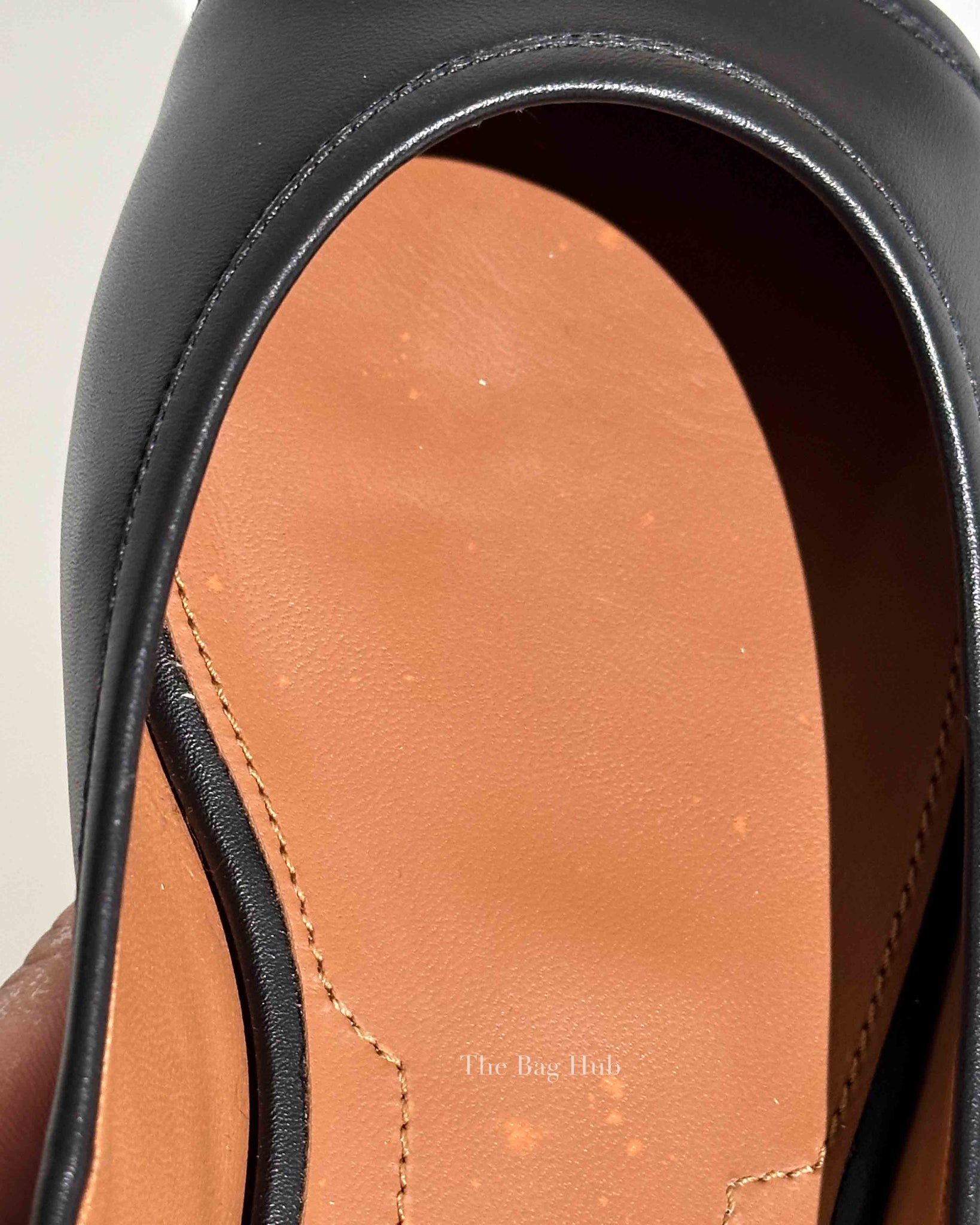 Givenchy Black/White Calfskin Graphic Ankle Strap Ballerina Flats Size 38