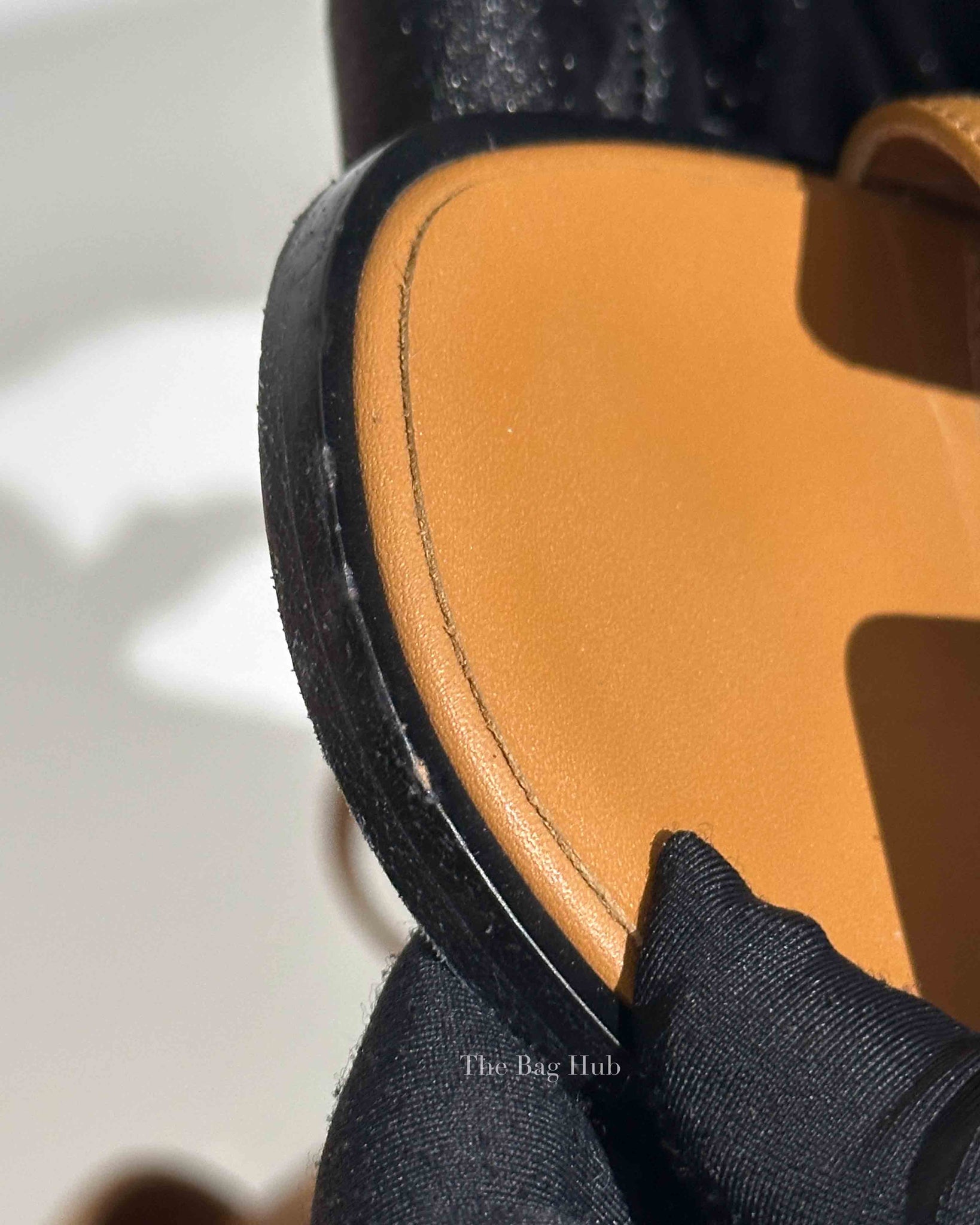 Hermes Naturel w/ Embroidered Calfskin Santorini Sandals Size 37.5