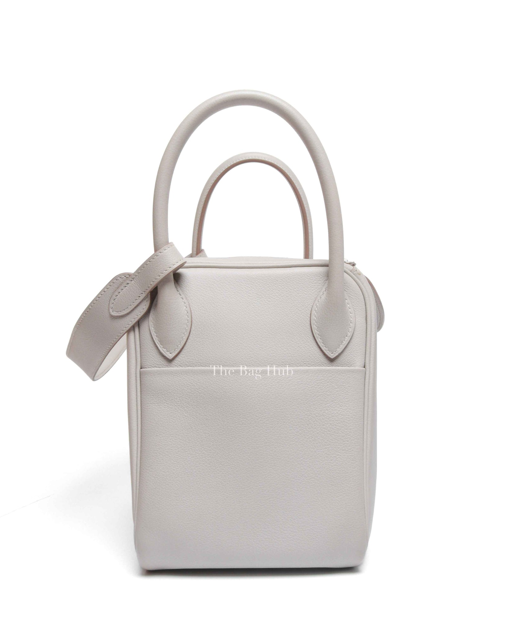 Hermes Gris Perle Evercolor Lindy 30 Bag PHW