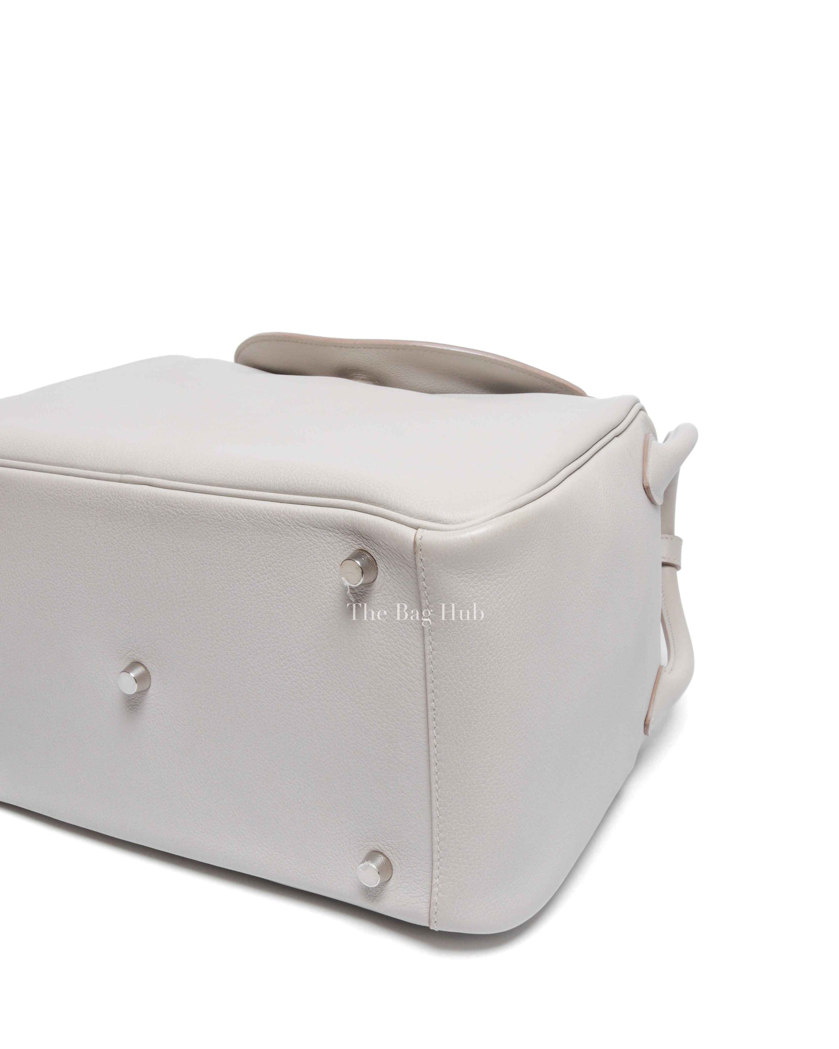 Hermes Gris Perle Evercolor Lindy 30 Bag PHW