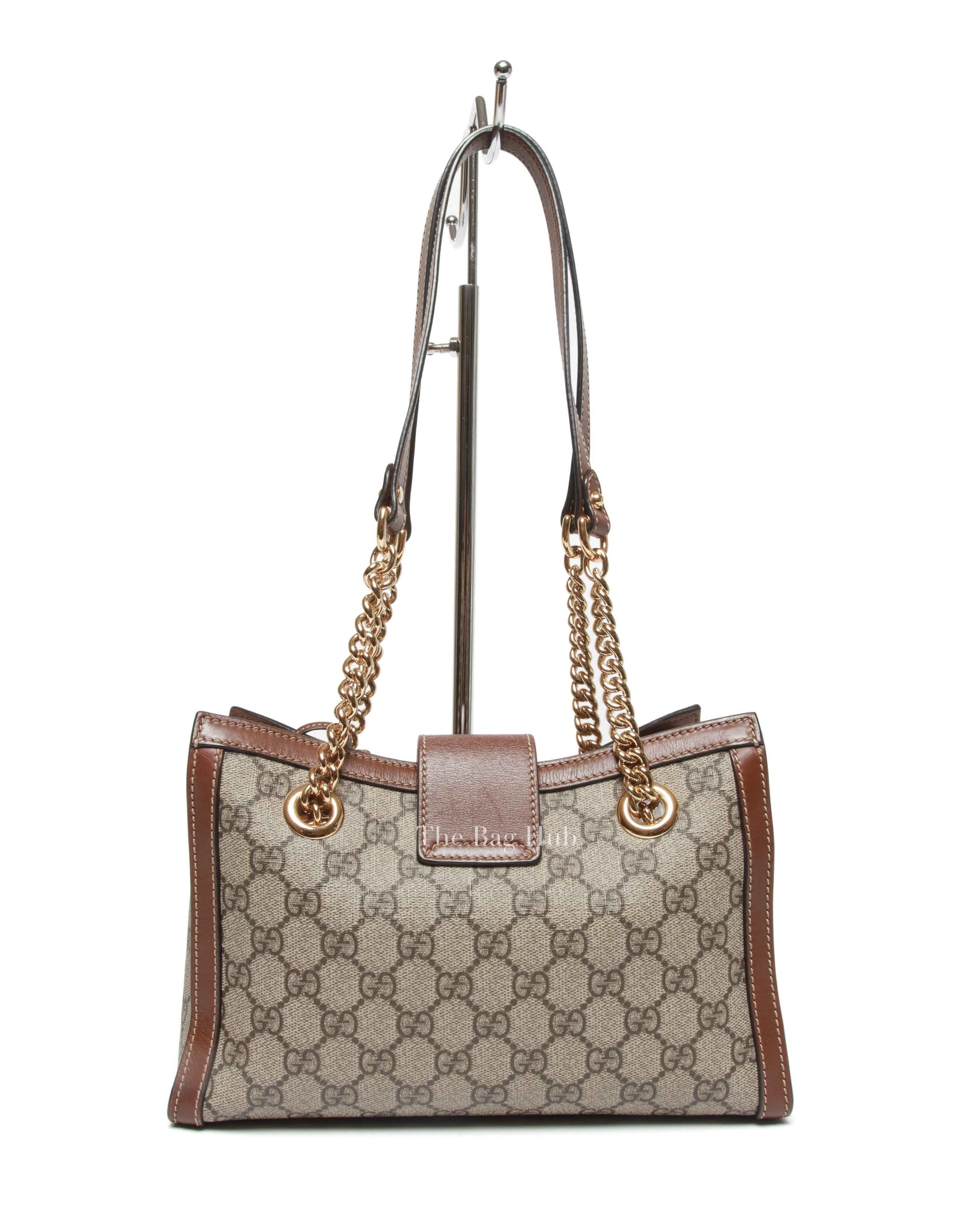 Gucci Beige/Ebony Canvas GG Supreme Padlock Medium Tote Bag