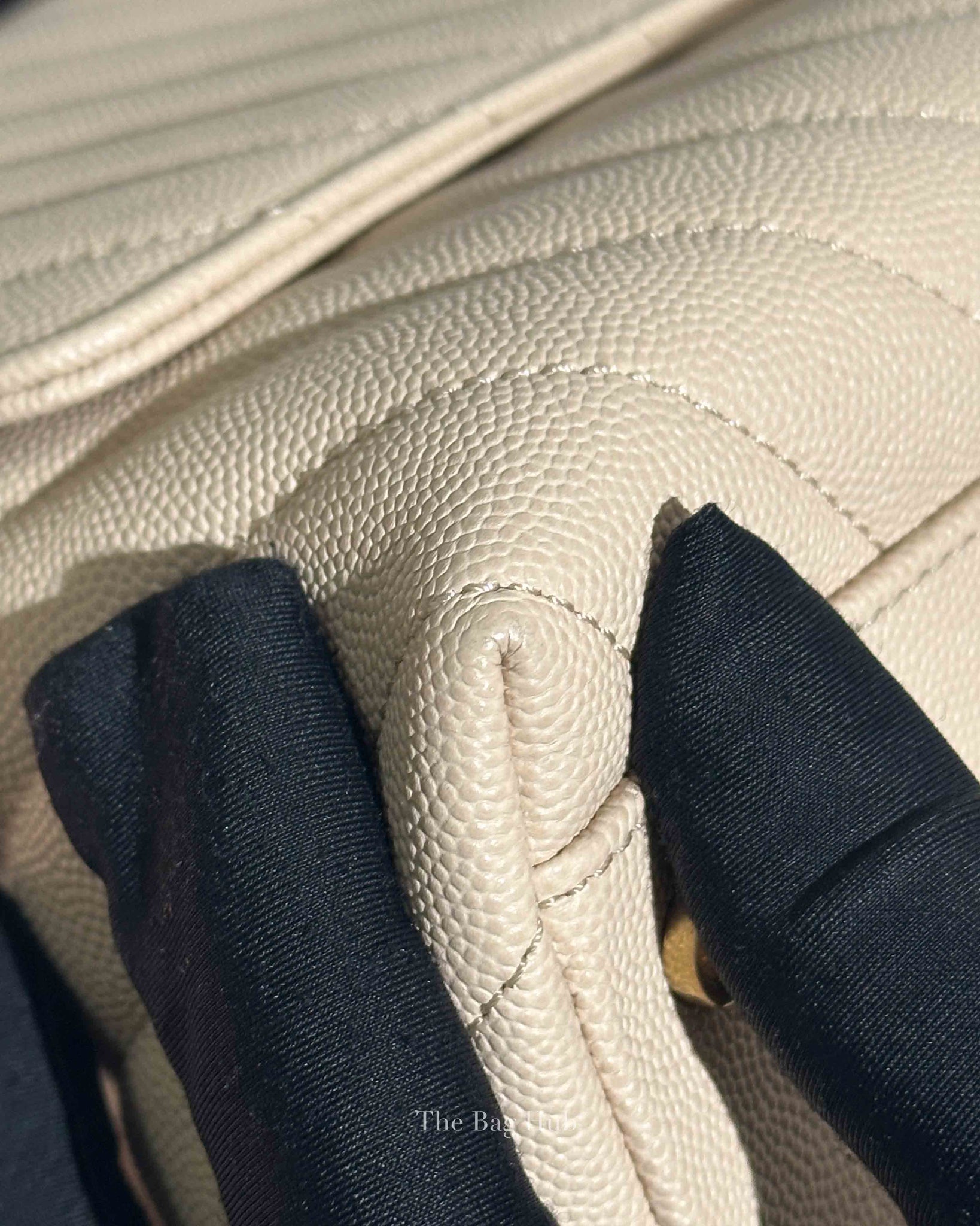 Chanel Cream Caviar Coco Handle Medium Bag GHW