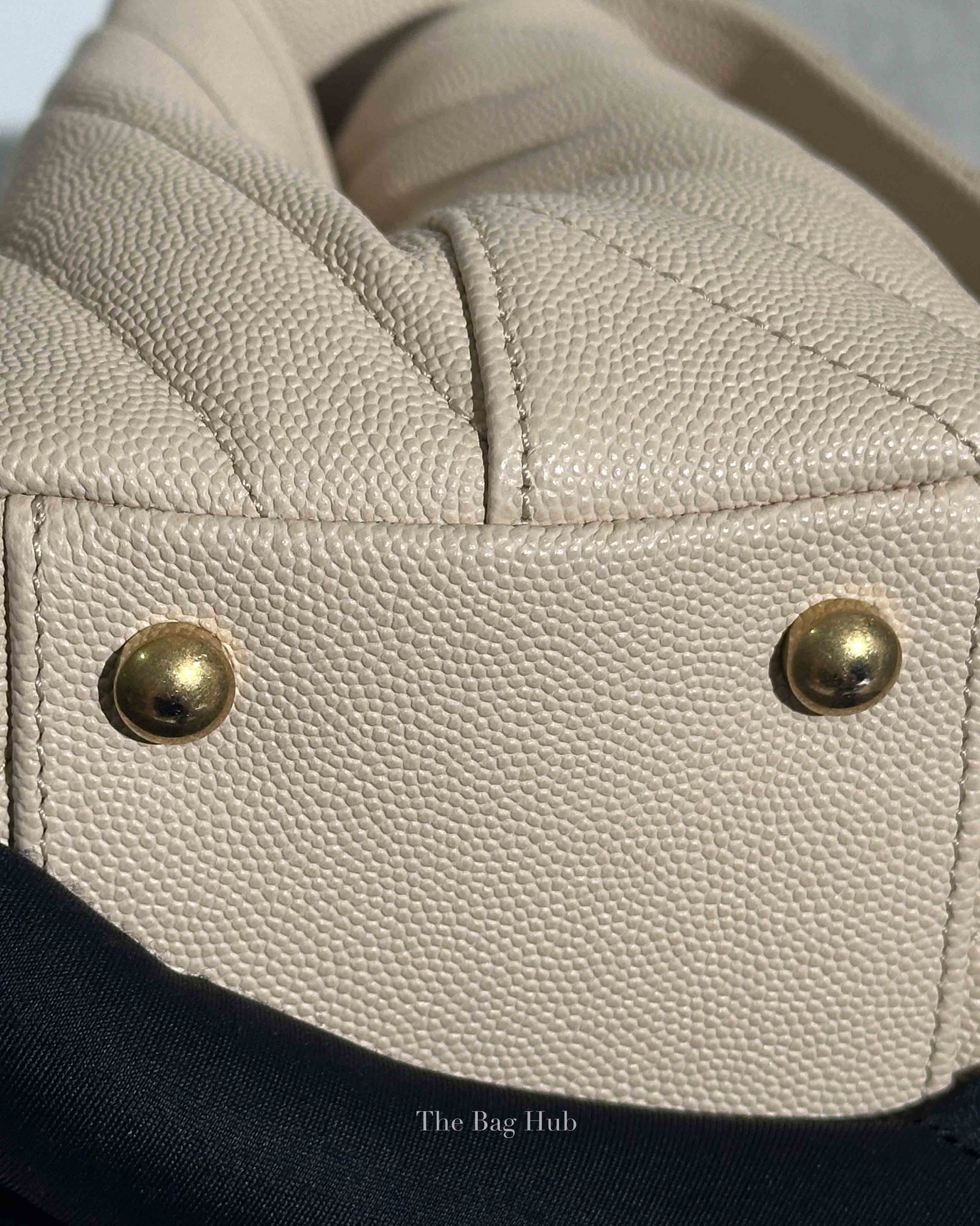 Chanel Cream Caviar Coco Handle Medium Bag GHW