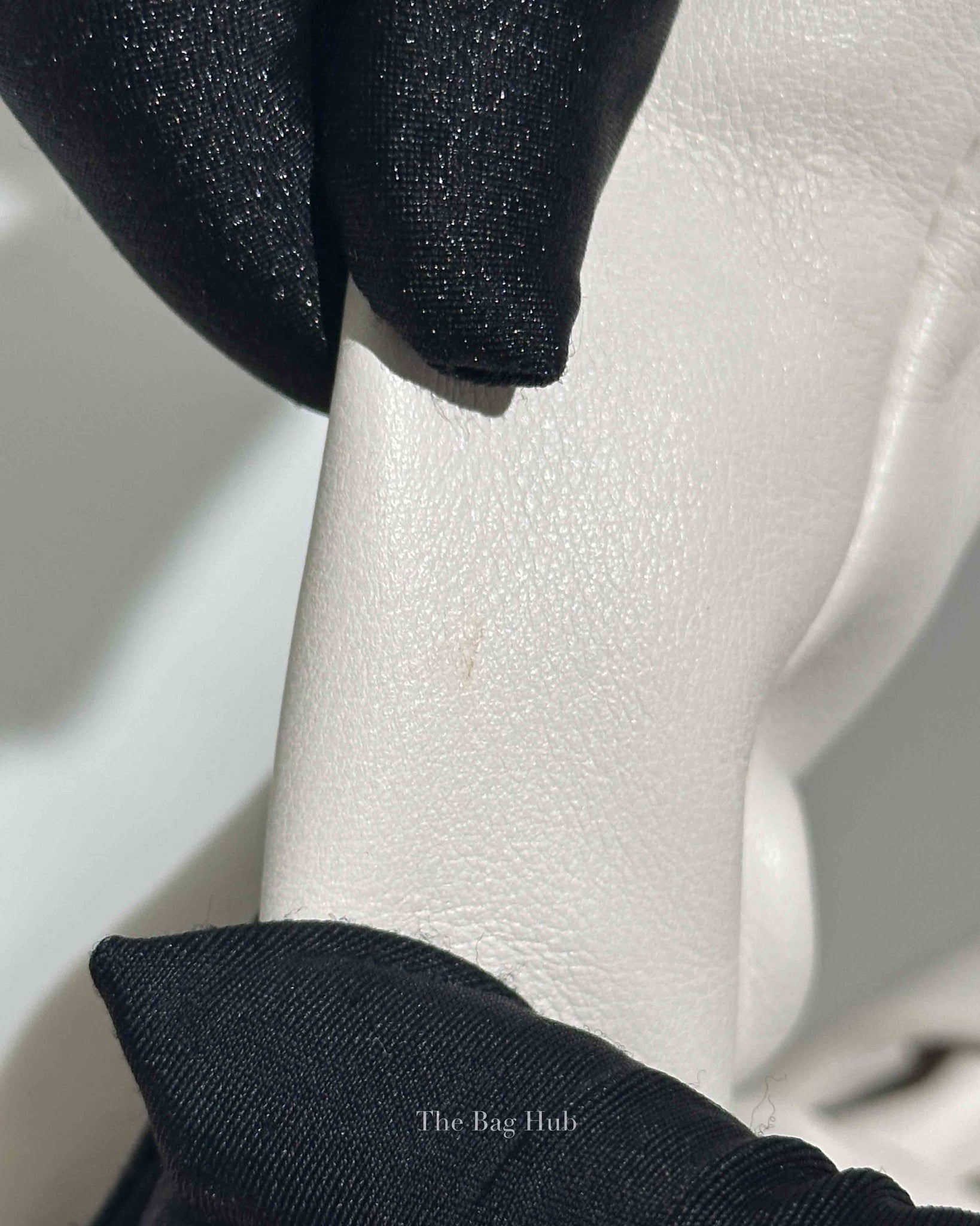 Bottega Veneta White Calfskin Leather The Pouch Shoulder Bag