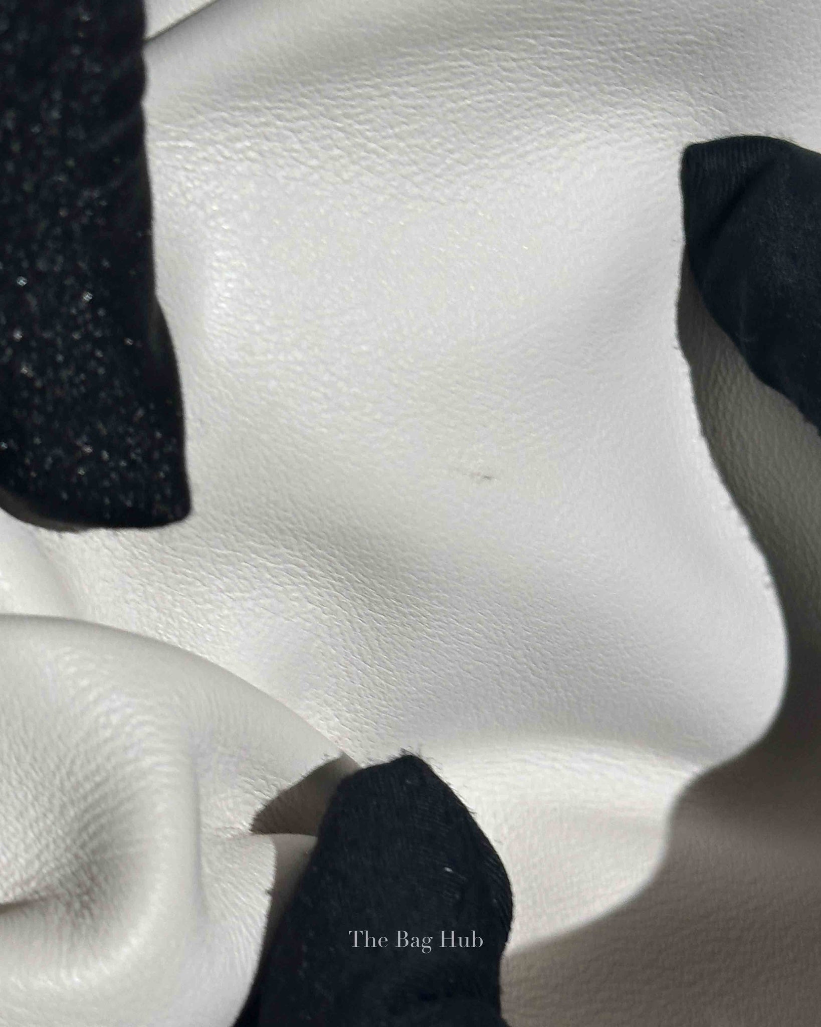 Bottega Veneta White Calfskin Leather The Pouch Shoulder Bag