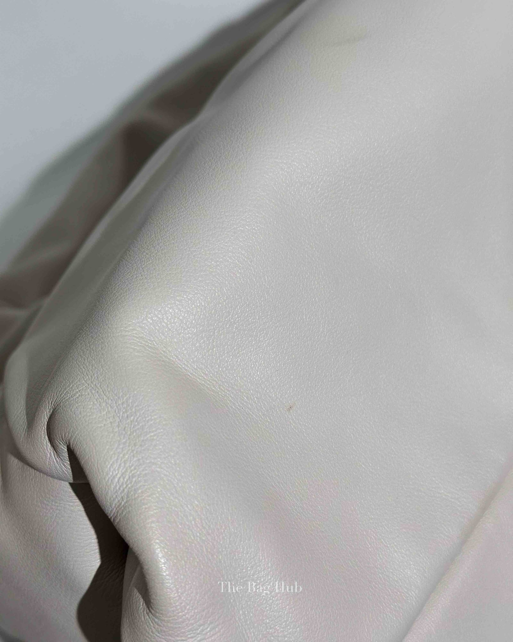 Bottega Veneta White Calfskin Leather The Pouch Shoulder Bag