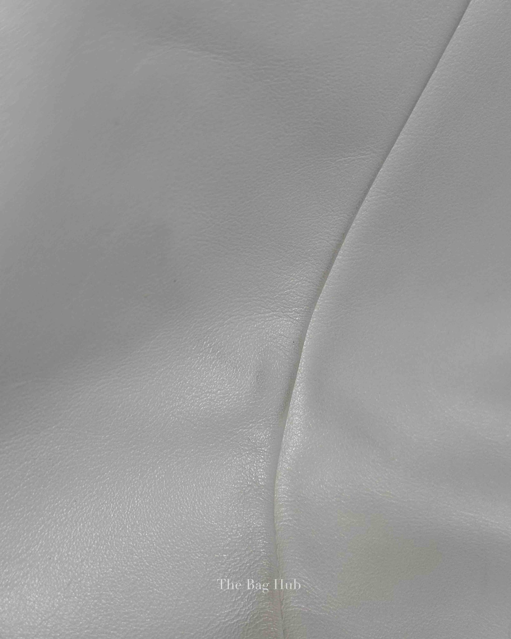 Bottega Veneta White Calfskin Leather The Pouch Shoulder Bag