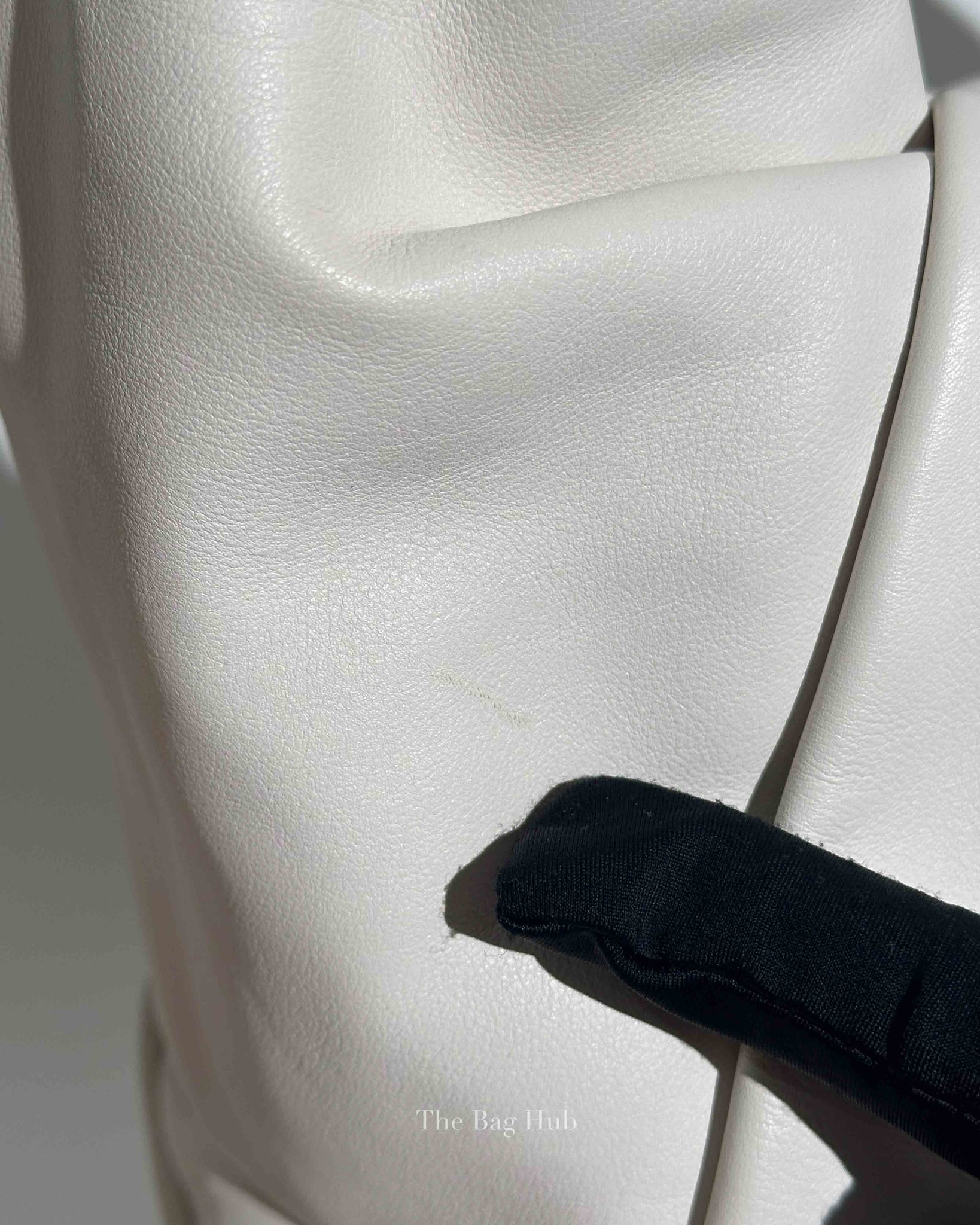 Bottega Veneta White Calfskin Leather The Pouch Shoulder Bag